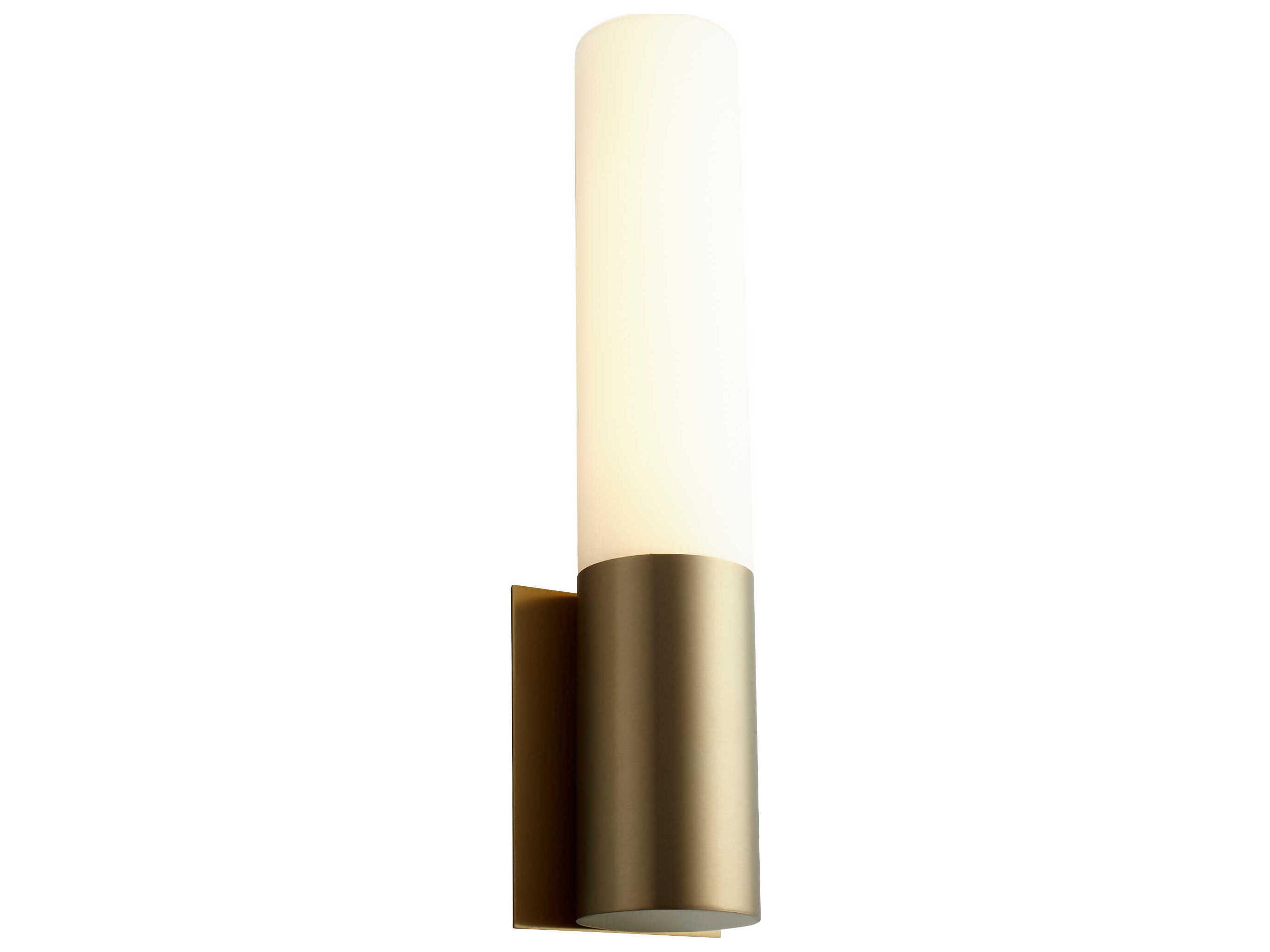 Oxygen by Quorum Magnum 1-Light Aged Brass Wall Sconce