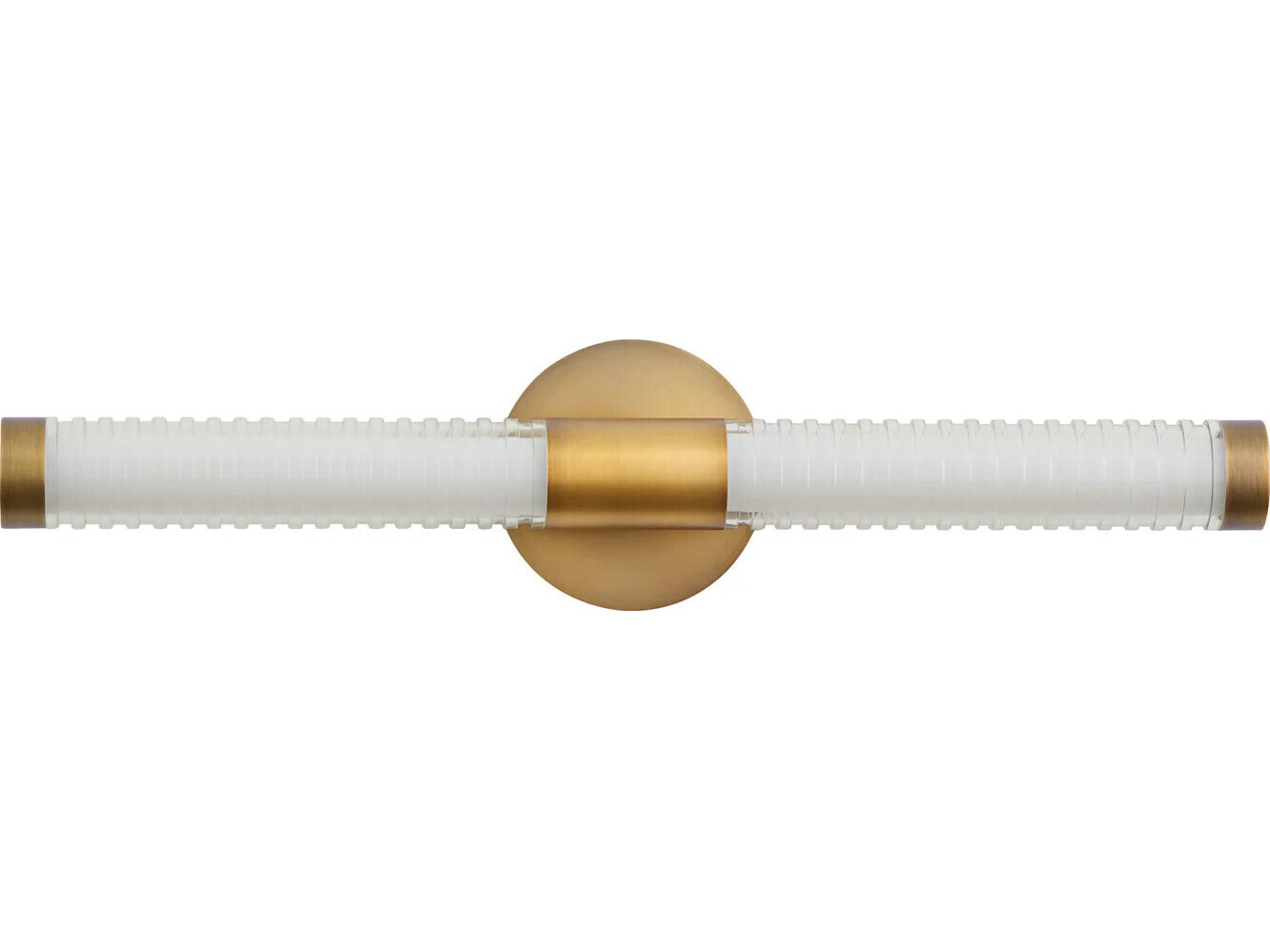 Oxygen by Quorum Vaden 2-Light Brushed Brass Wall Sconce