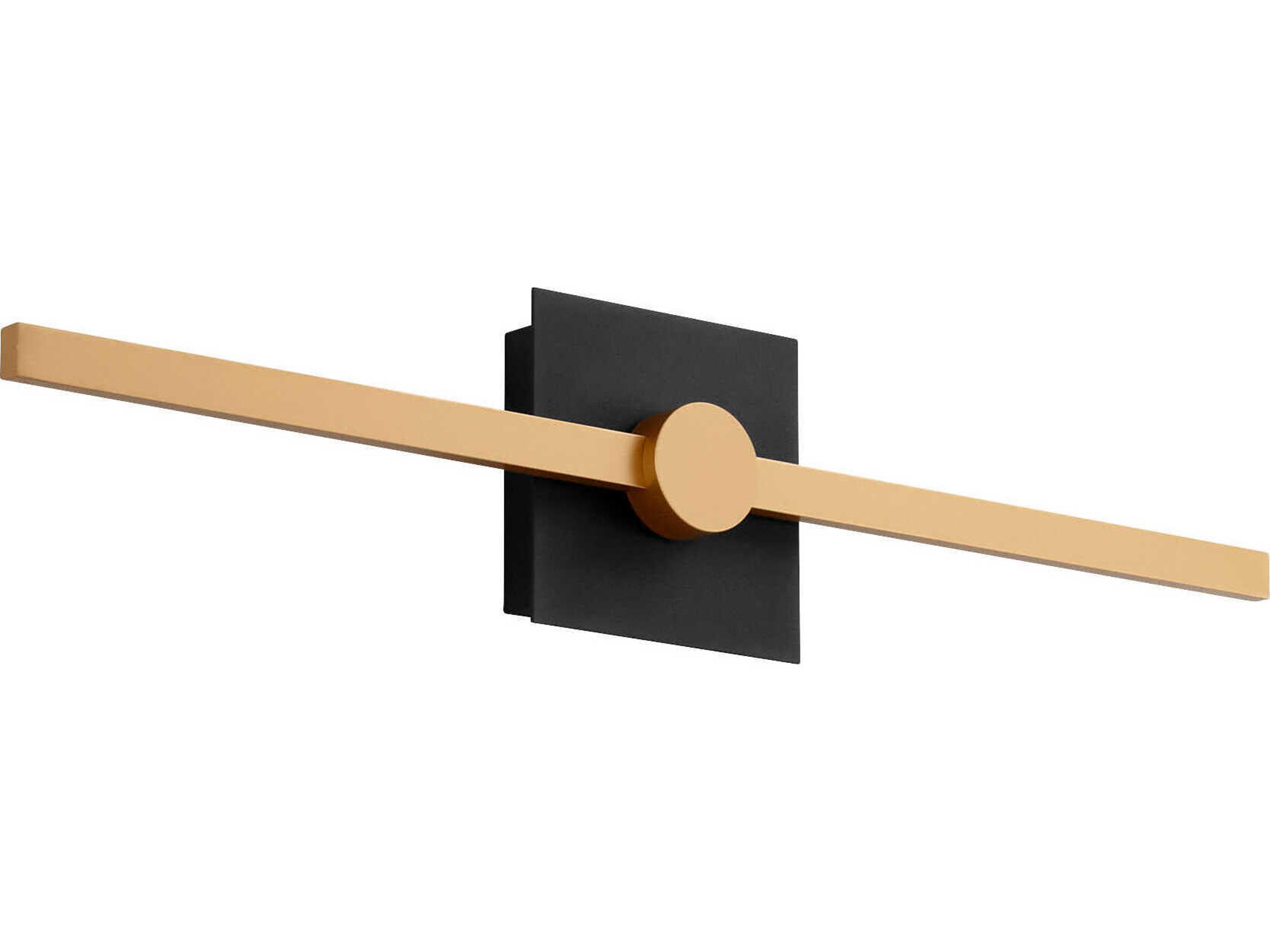 Zora 1-Light Black Industrial Brass Vanity Light