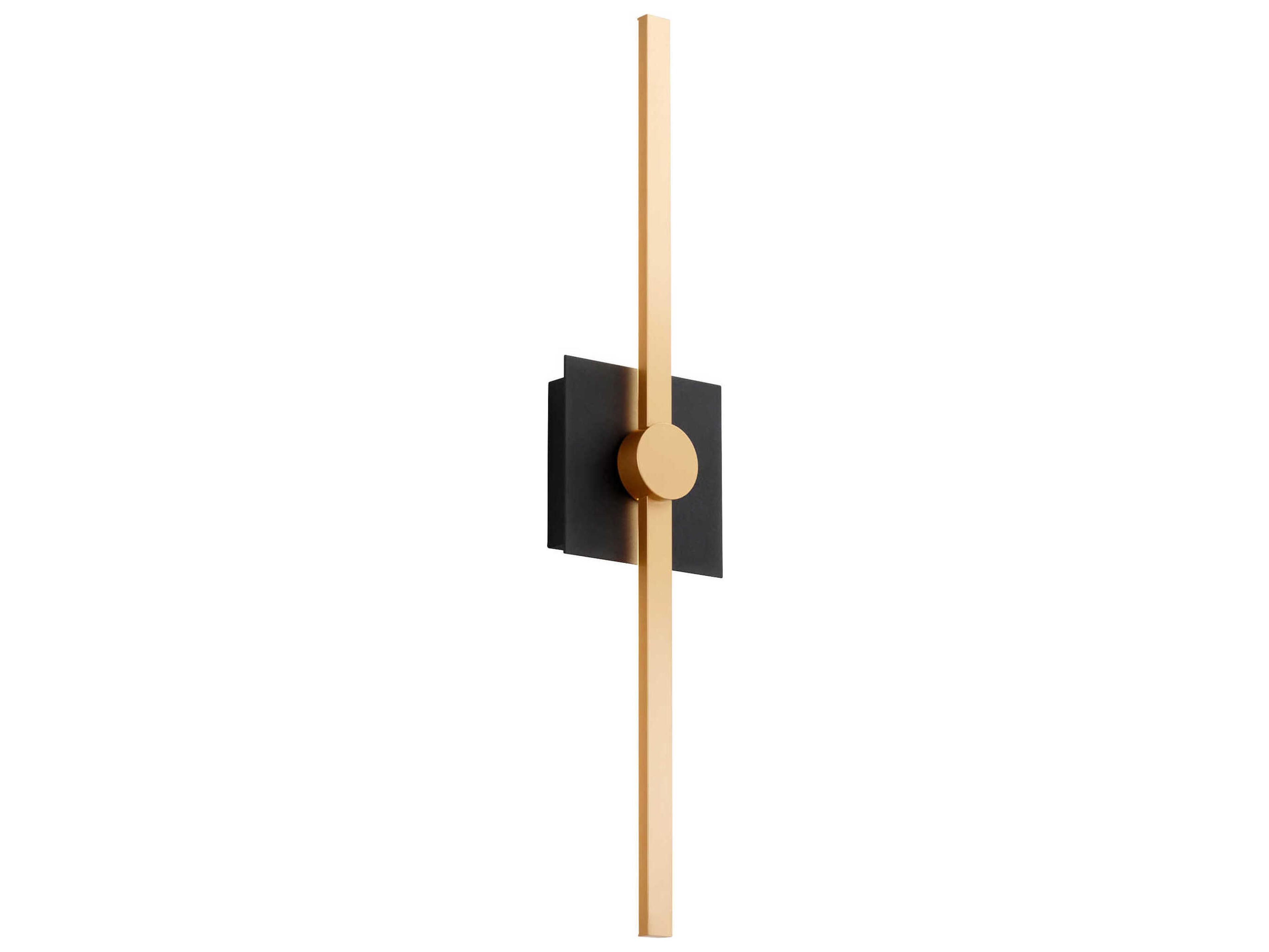 Oxygen by Quorum Zora 1-Light Black Industrial Brass Vanity Light