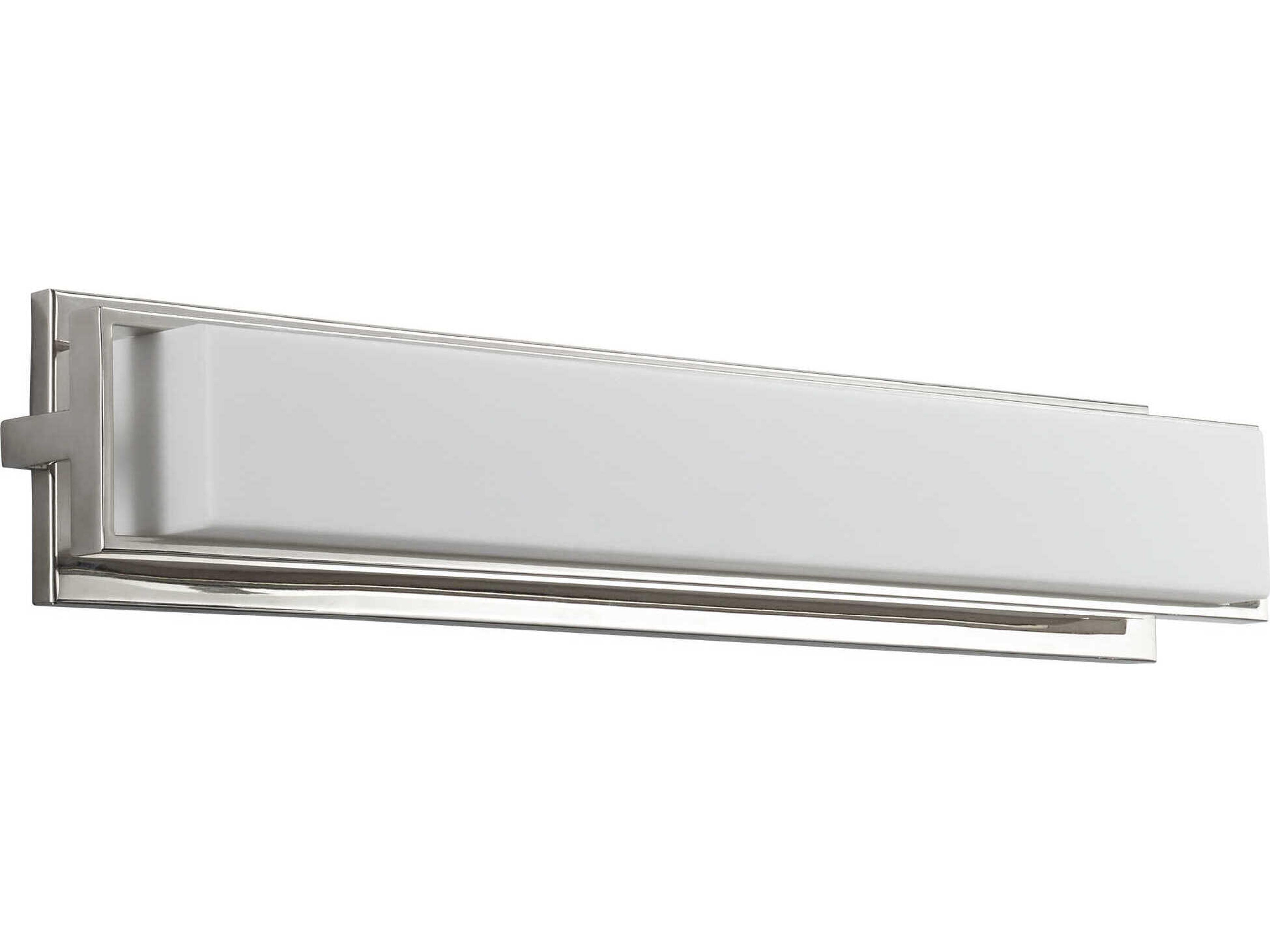 Oxygen by Quorum Plato 1-Light Polished Nickel Vanity Light