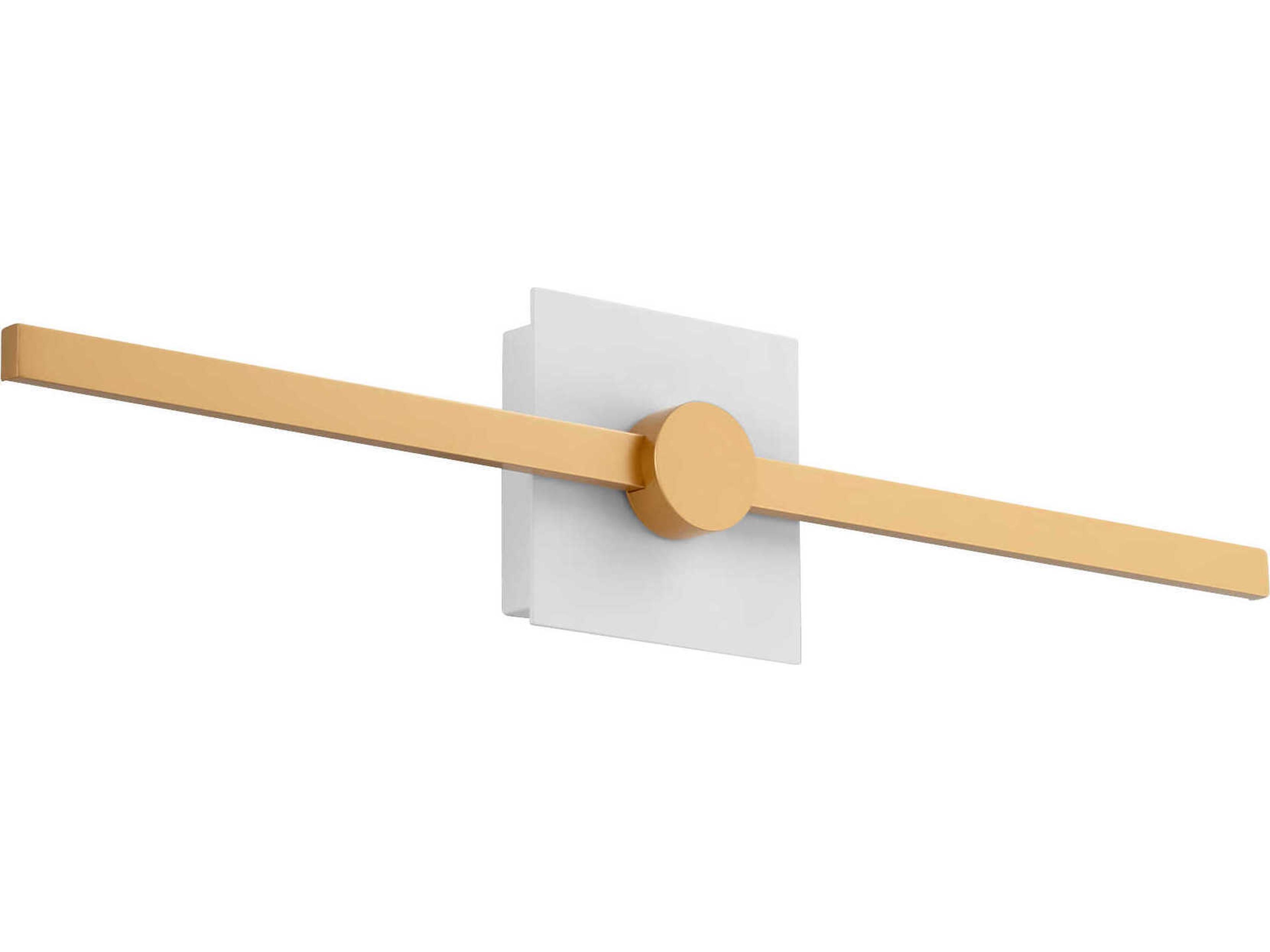 Zora 1-Light White Industrial Brass Vanity Light