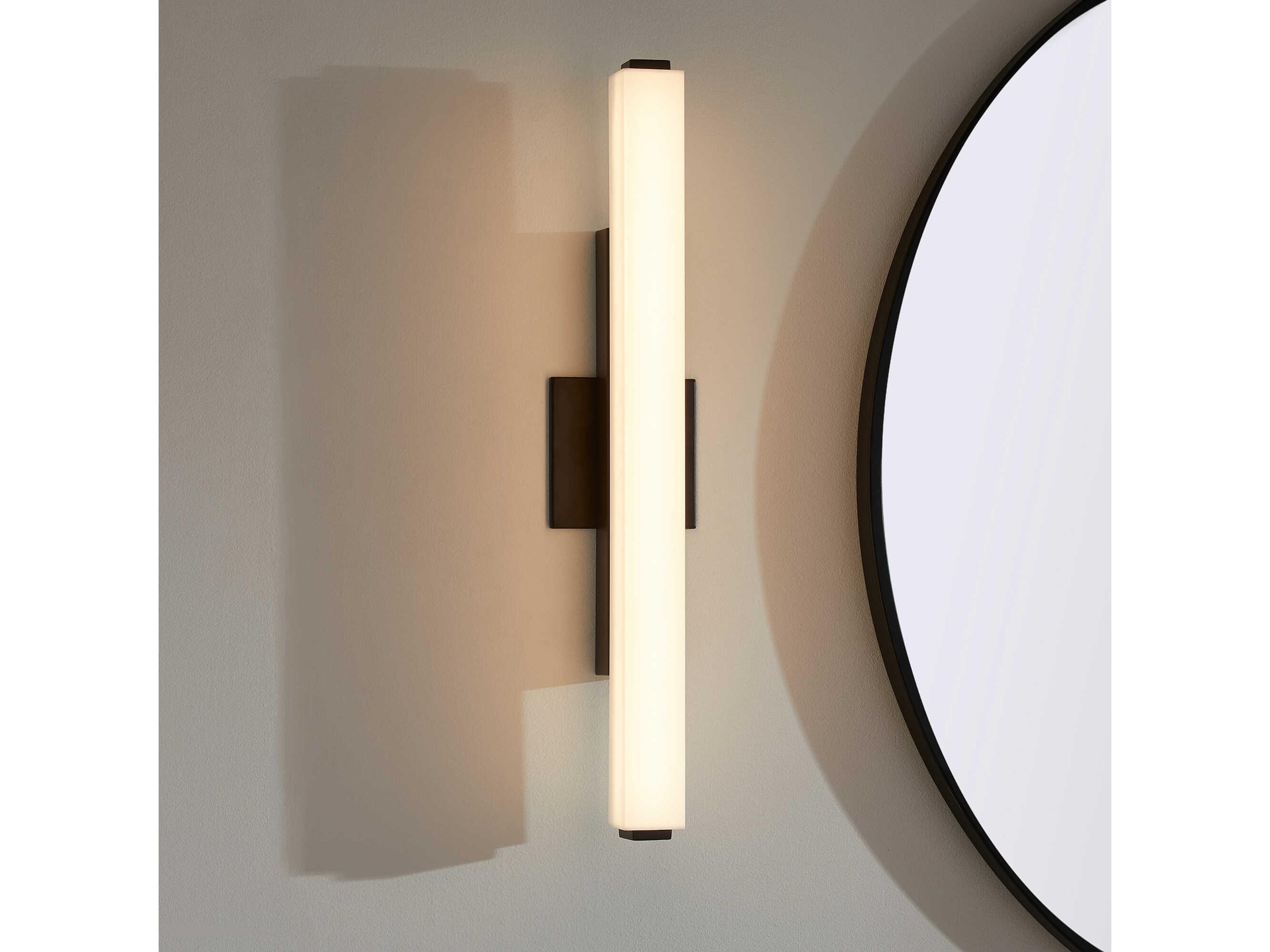Oxygen by Quorum Adelphi 1-Light Black Vanity Light