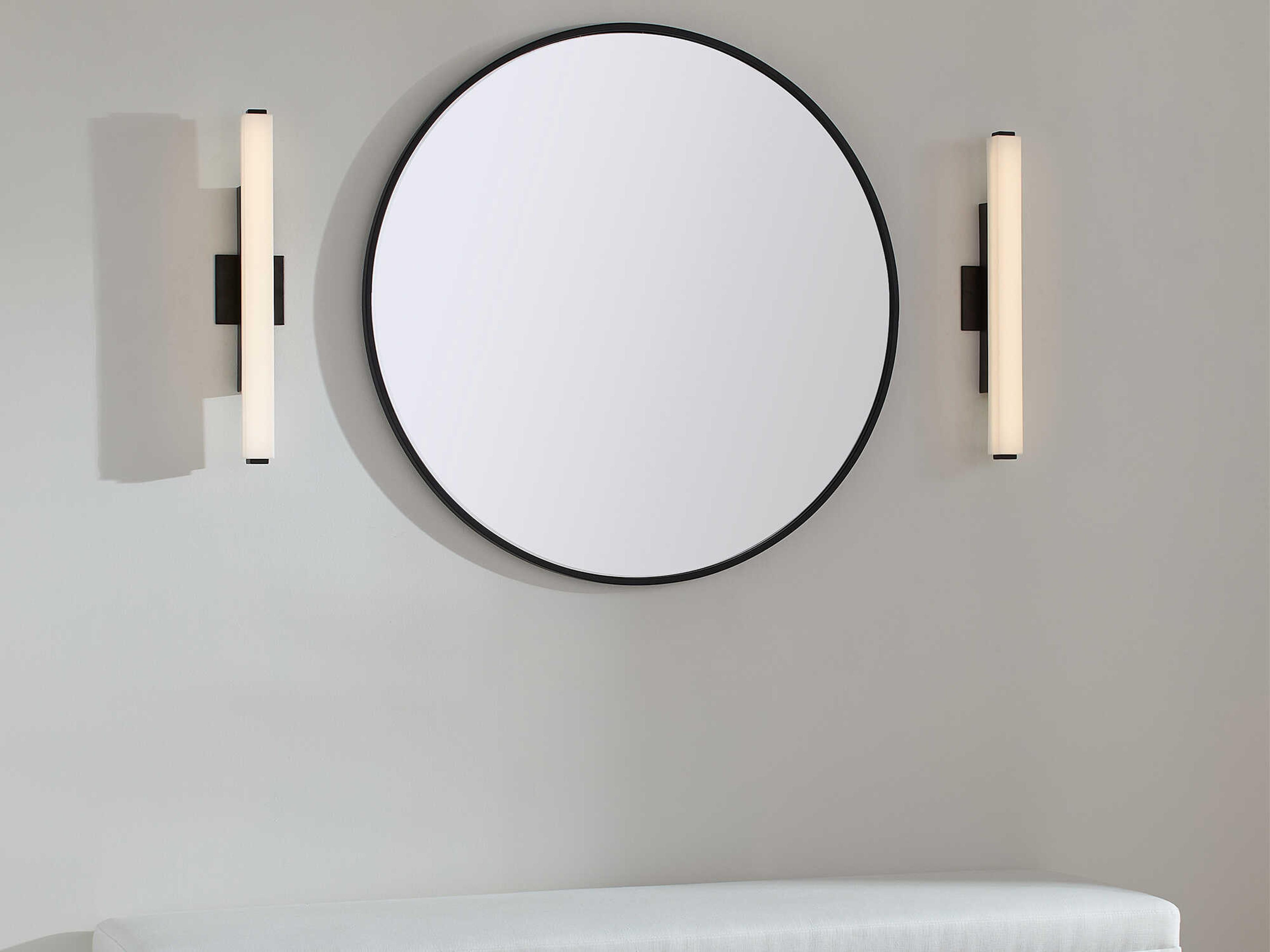 Oxygen by Quorum Adelphi 1-Light Black Vanity Light