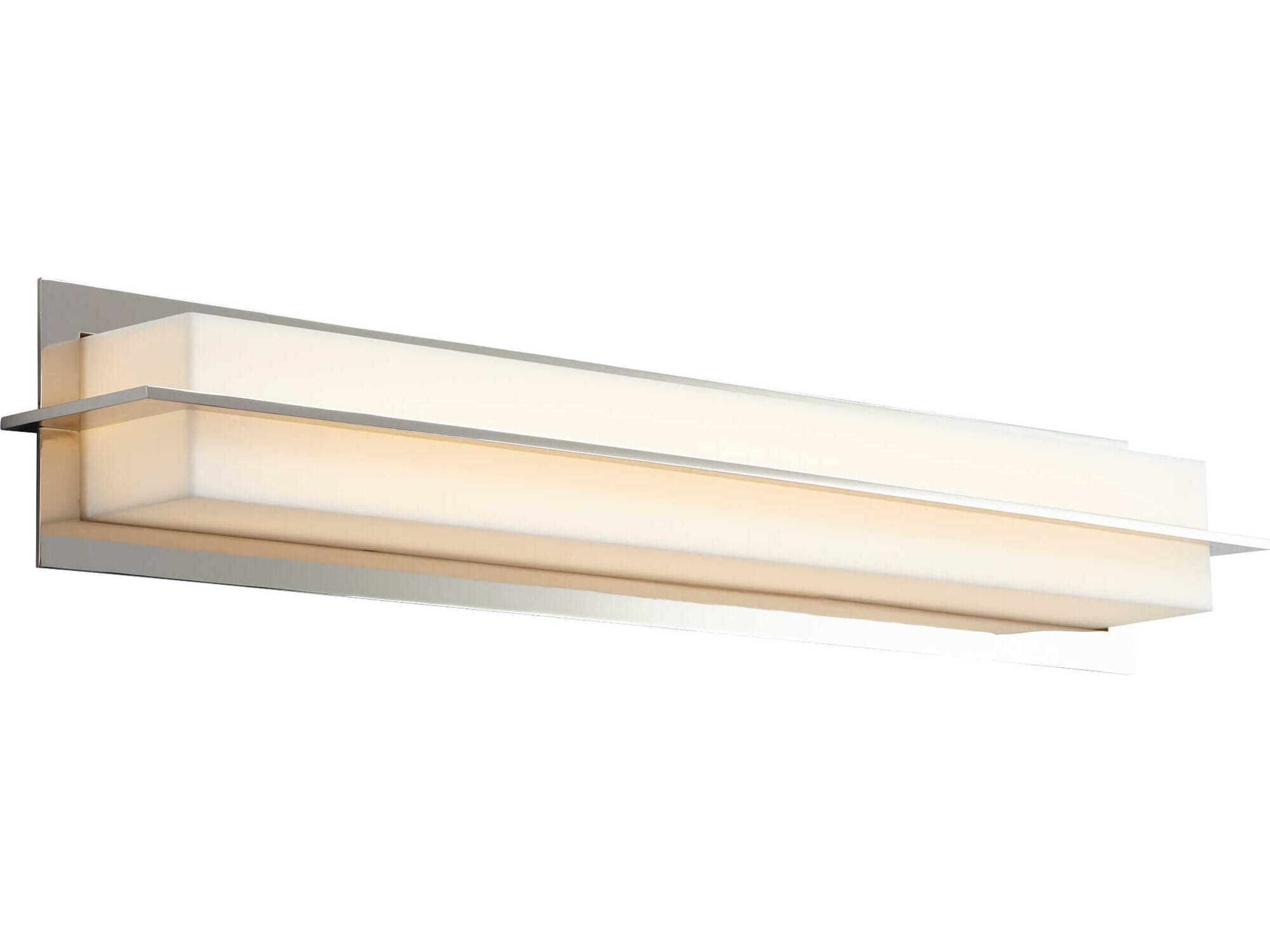 Oxygen by Quorum Metrix 1-Light Polished Nickel Vanity Light