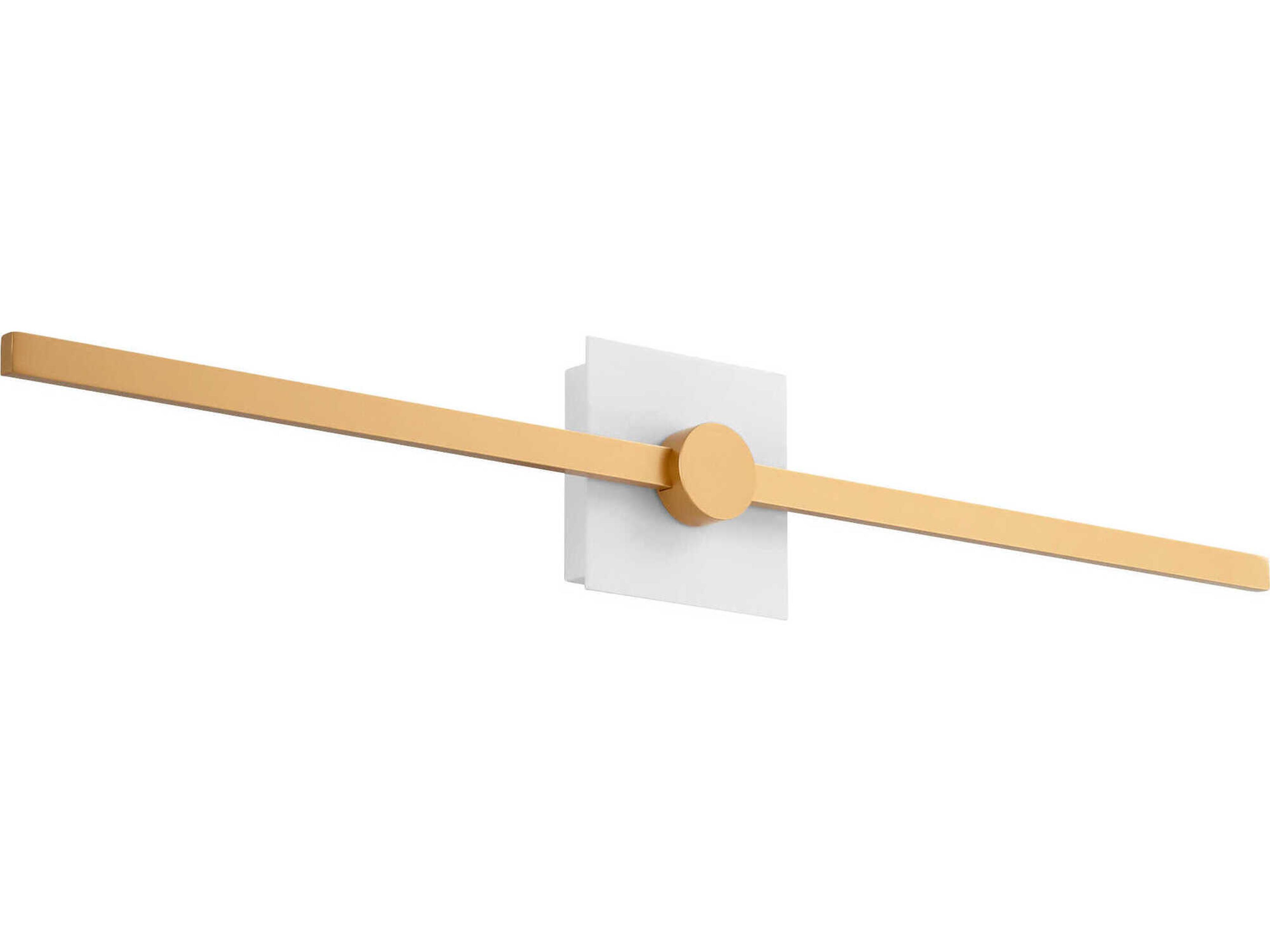 Zora 1-Light White Industrial Brass Vanity Light