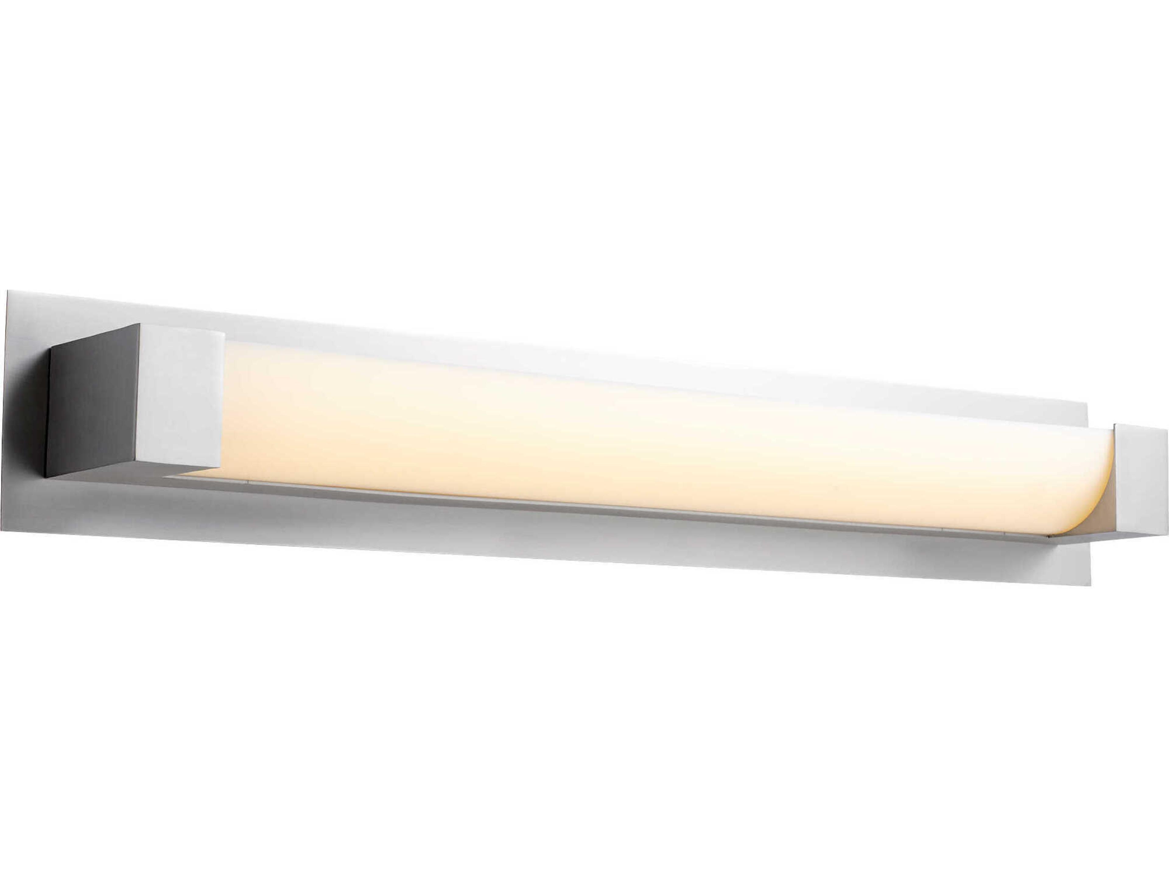 Oxygen by Quorum Balance 1-Light Satin Nickel Vanity Light