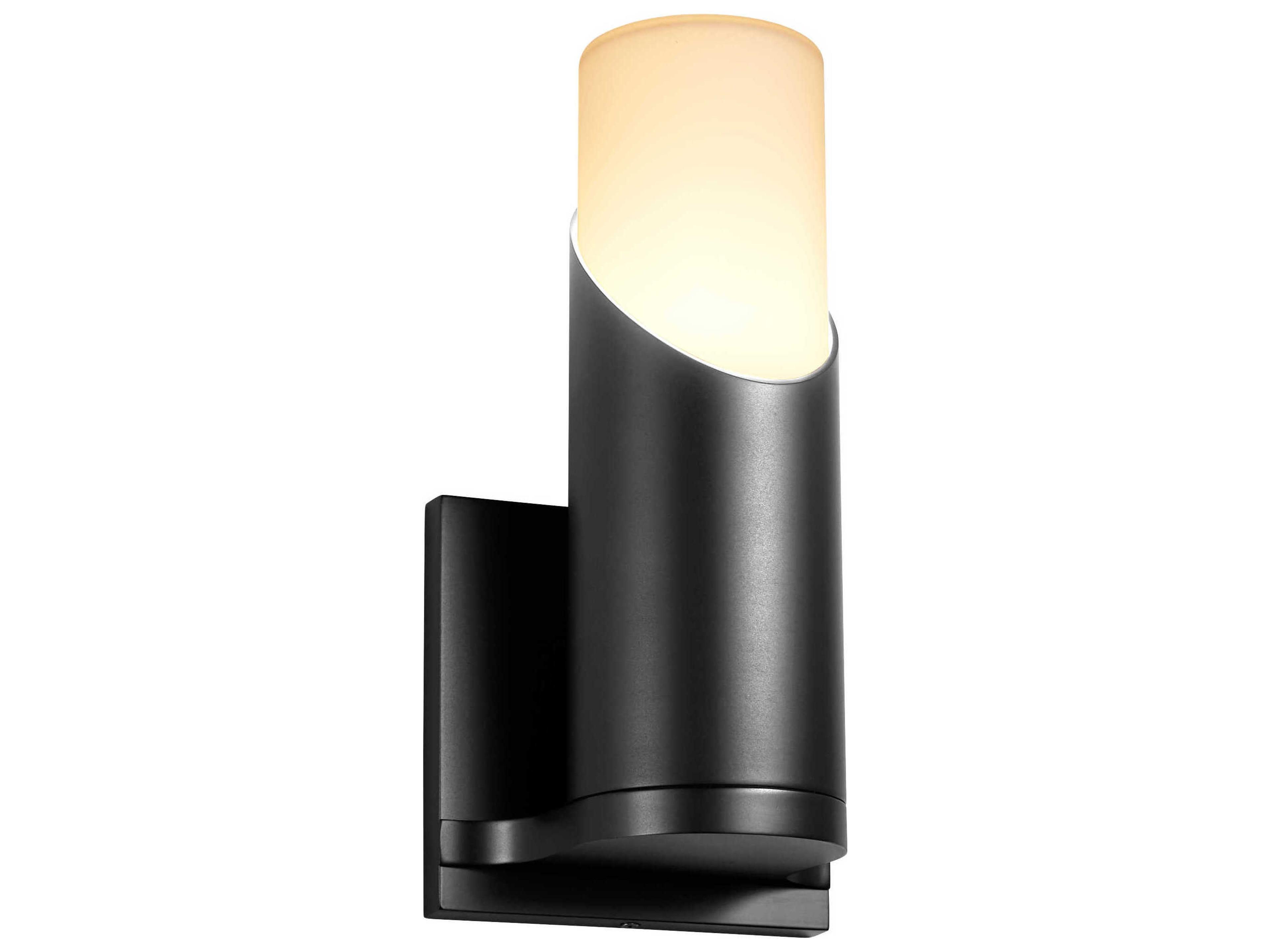 Oxygen by Quorum Ellipse 1-Light Black Wall Sconce