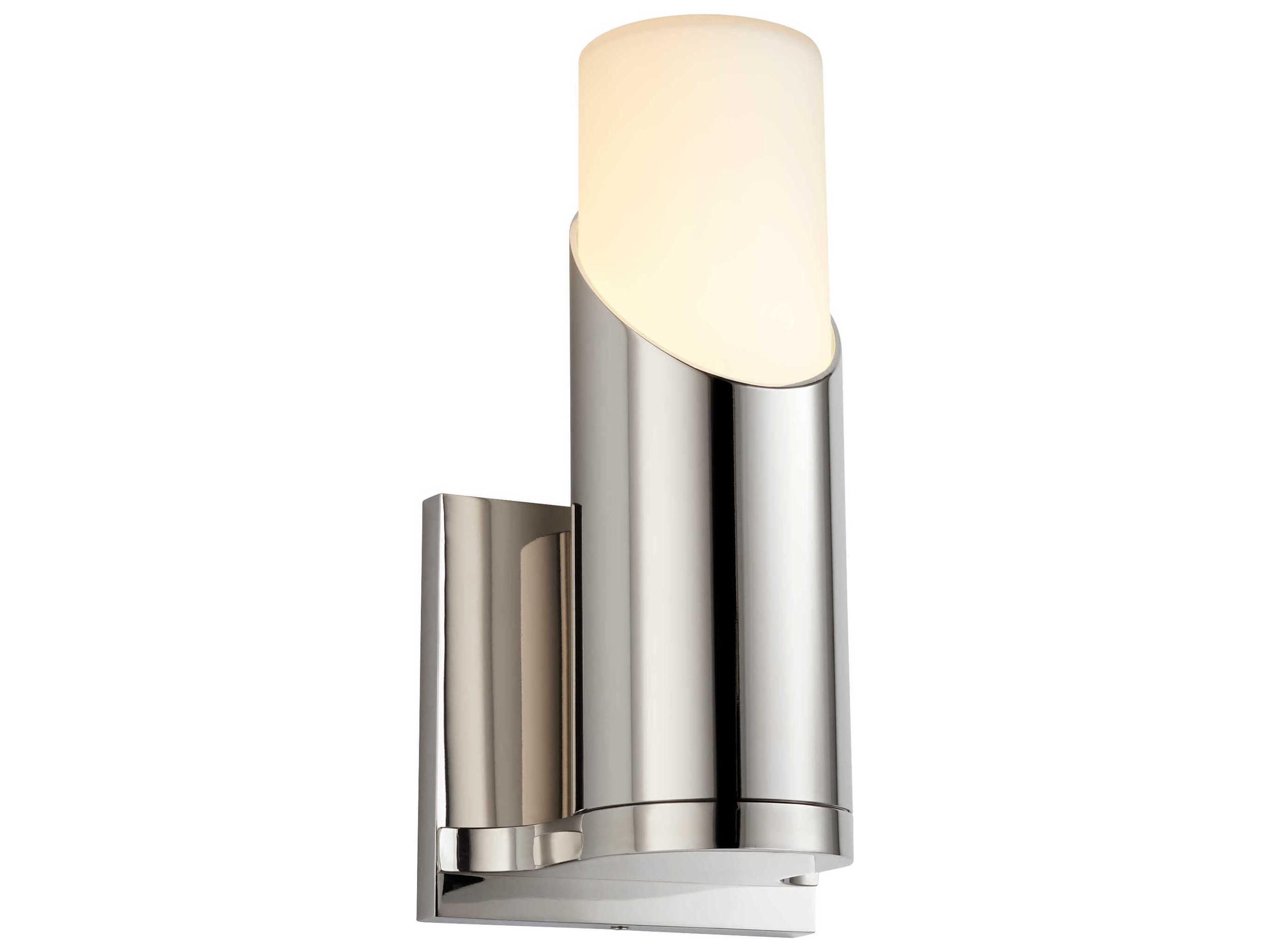 Oxygen by Quorum Ellipse 1-Light Polished Nickel Wall Sconce