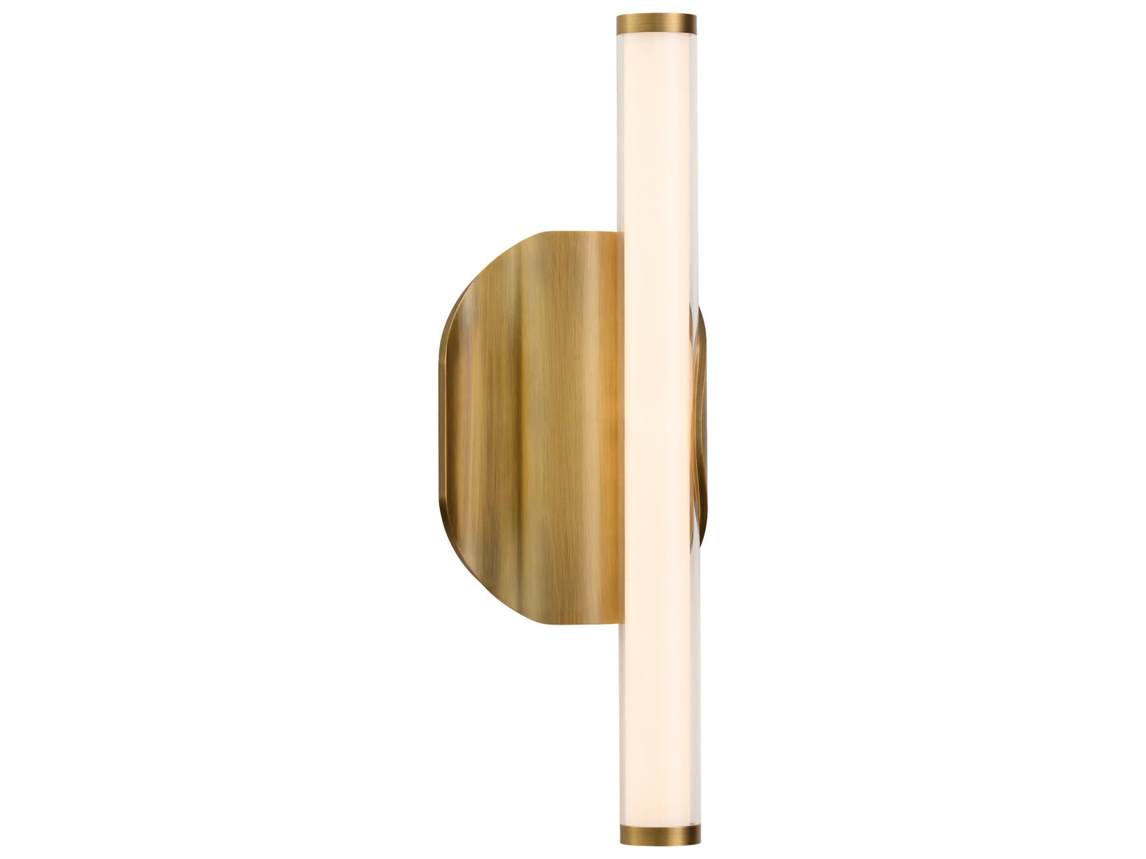 Oxygen by Quorum Ola 1-Light Brushed Brass Wall Sconce