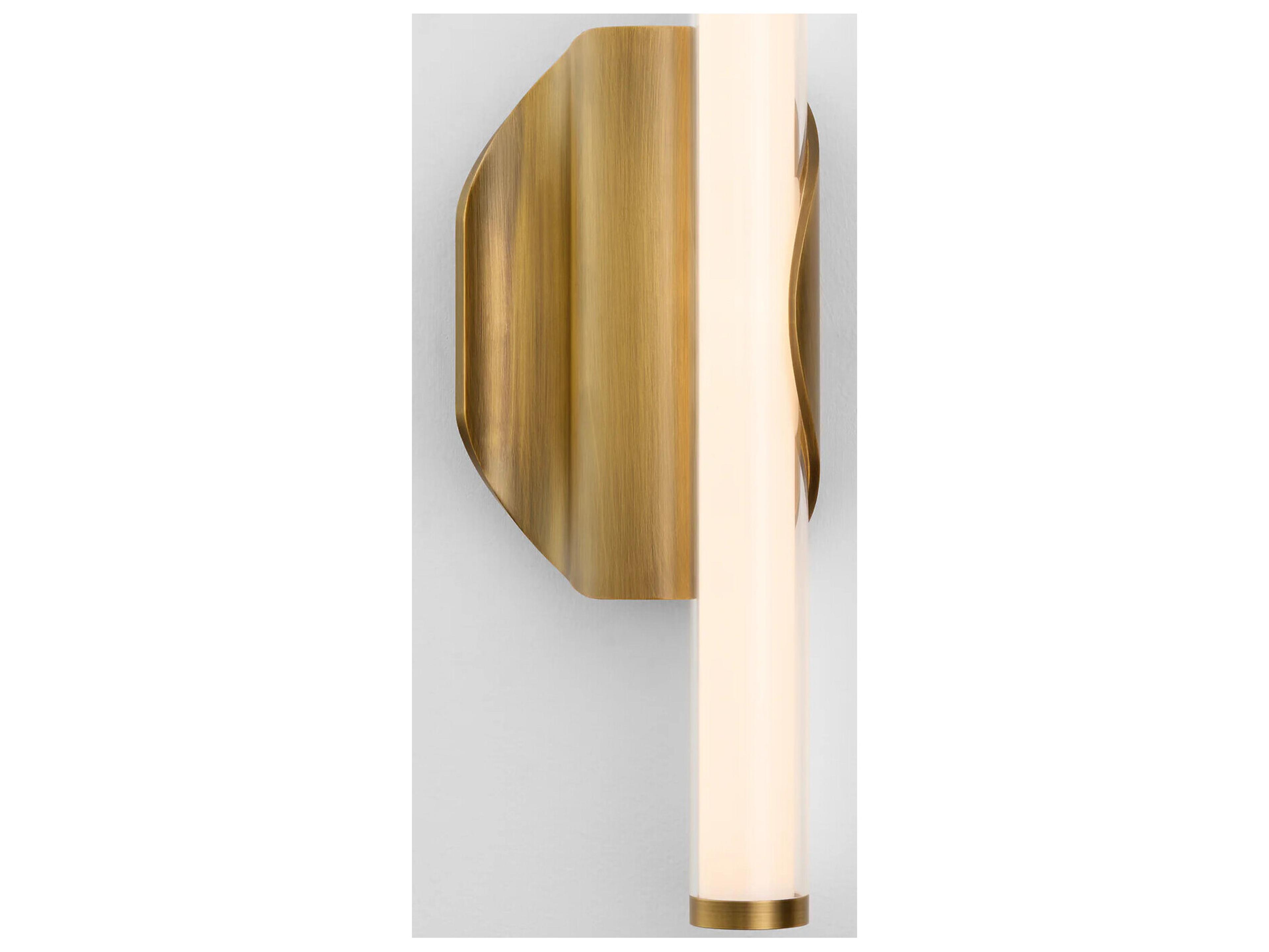 Oxygen by Quorum Ola 1-Light Brushed Brass Wall Sconce