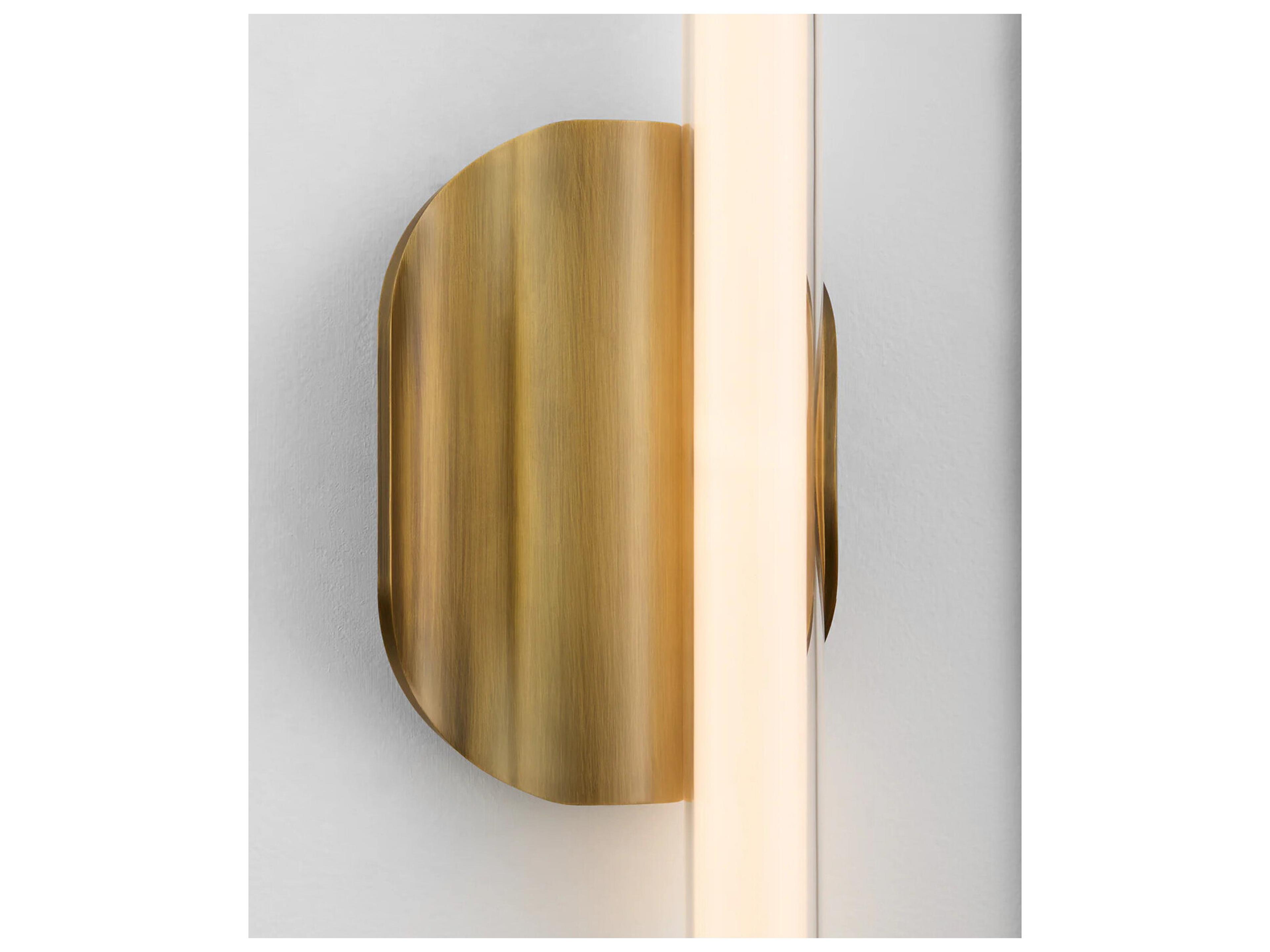 Oxygen by Quorum Ola 1-Light Brushed Brass Wall Sconce