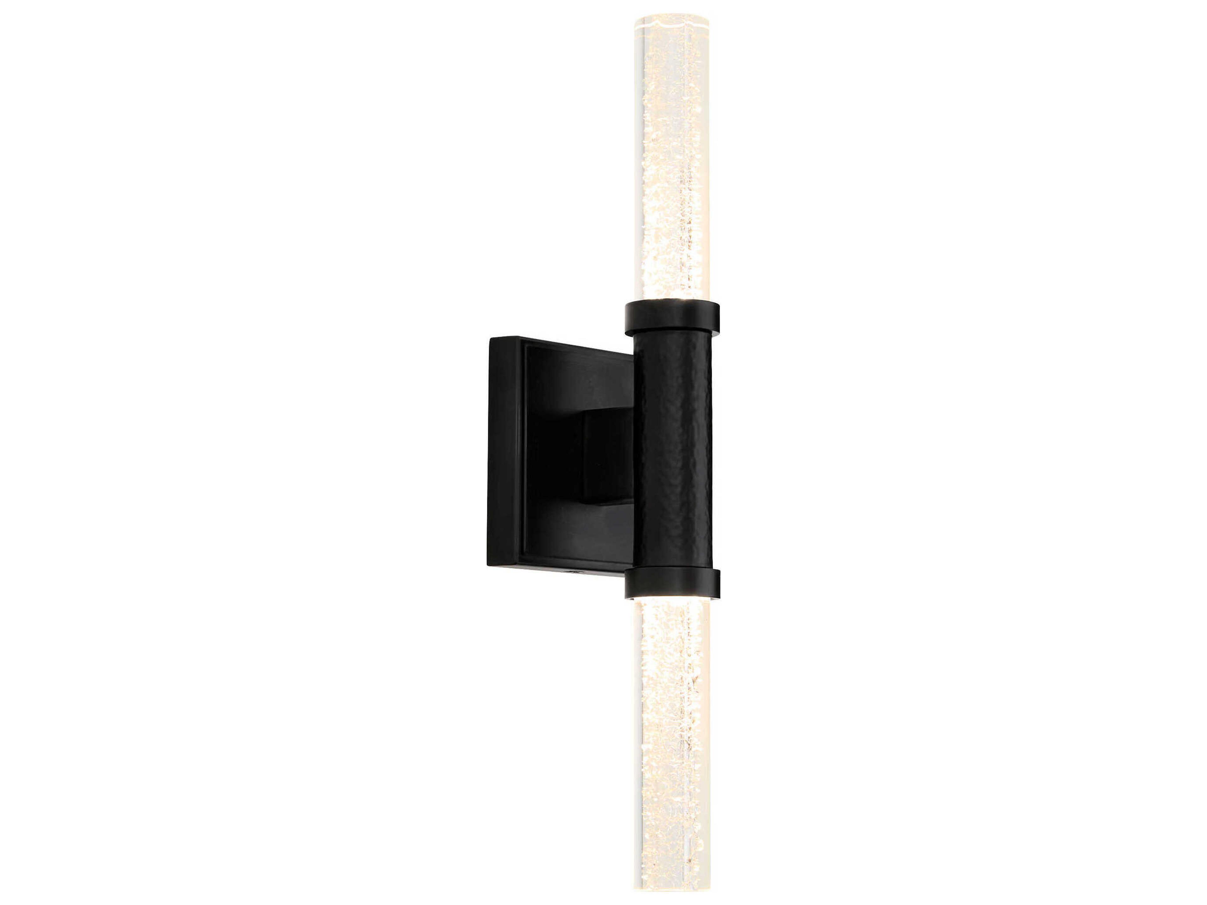 Oxygen by Quorum Monet 2-Light Black Wall Sconce