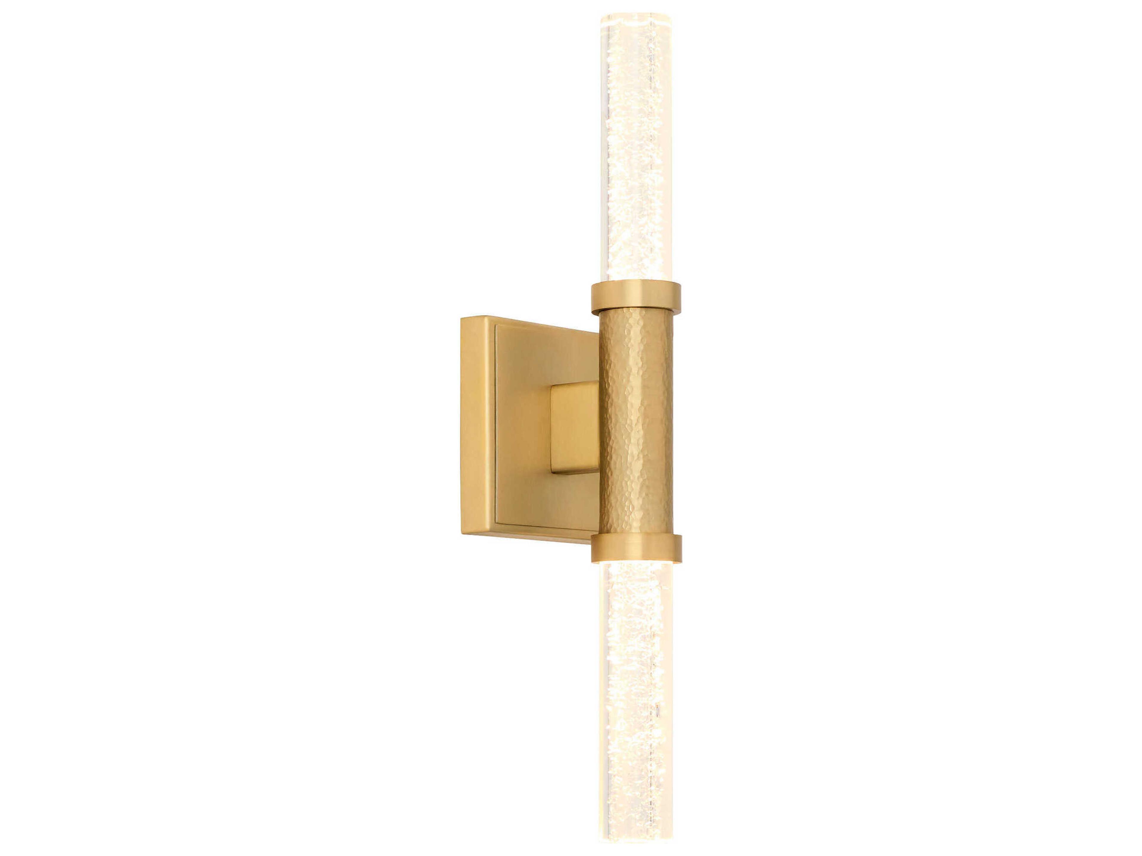 Oxygen by Quorum Monet 2-Light Aged Brass Wall Sconce
