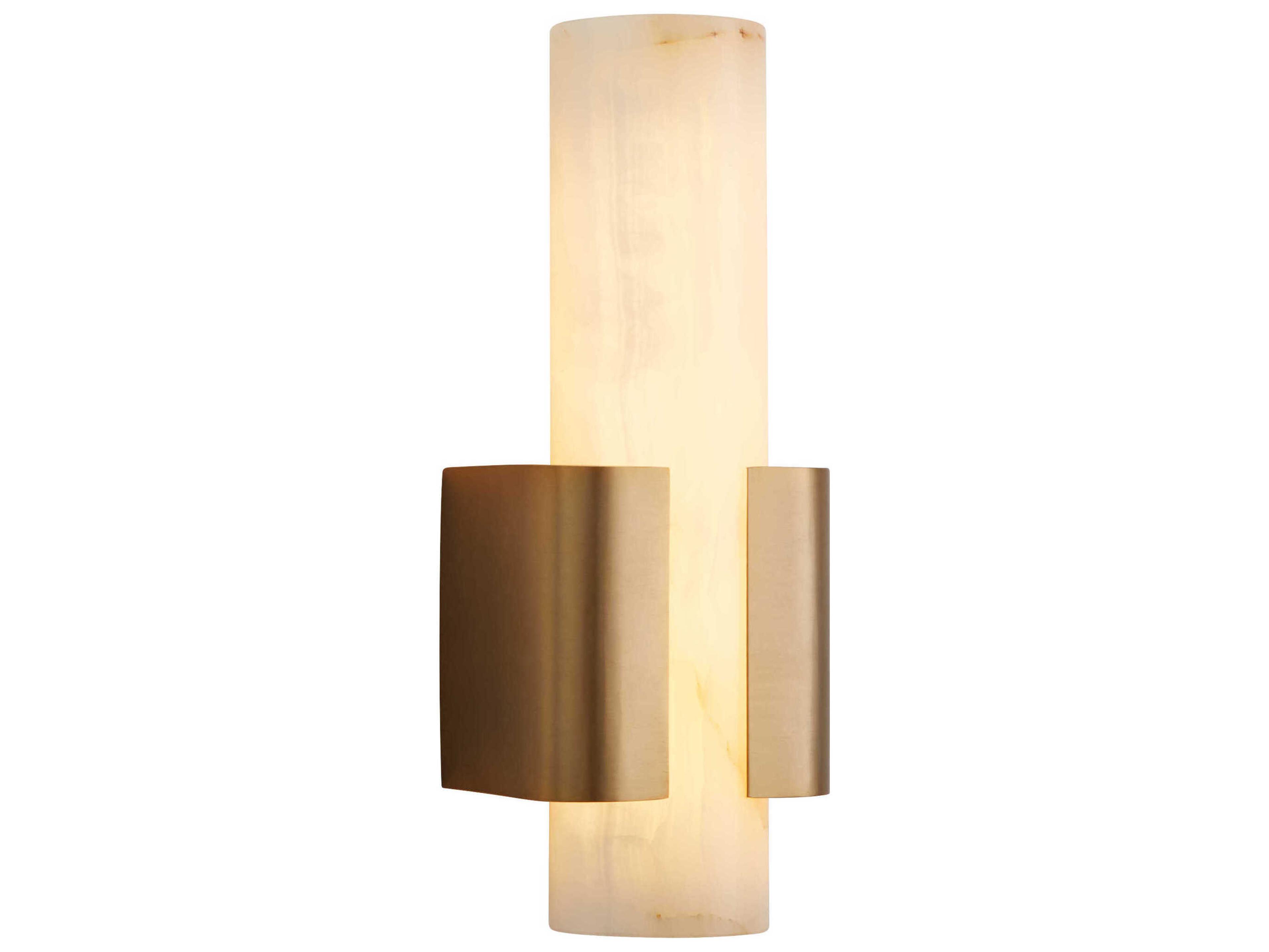 Oxygen by Quorum Virtue 1-Light Aged Brass Wall Sconce