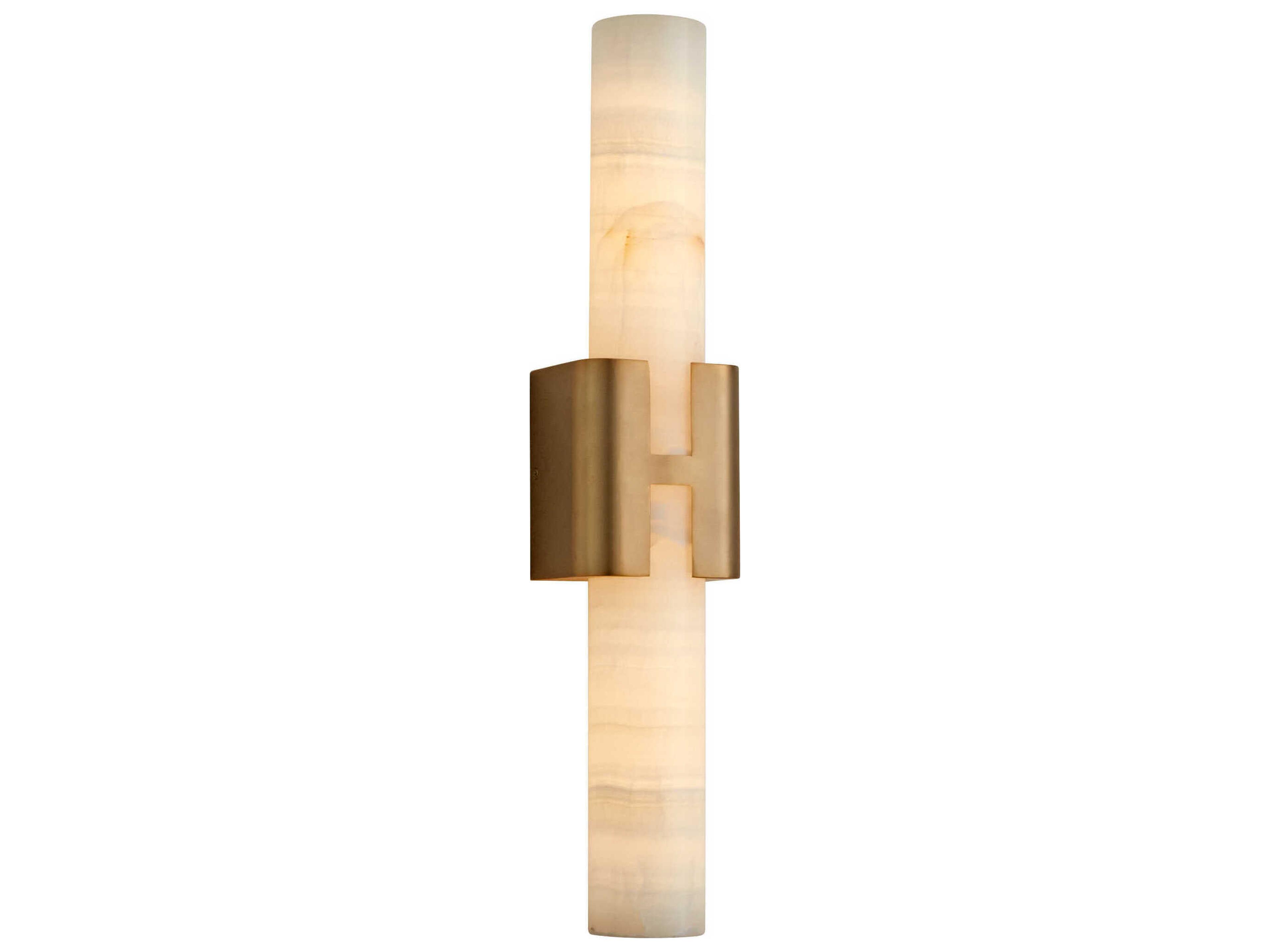 Oxygen by Quorum Virtue 1-Light Aged Brass Wall Sconce