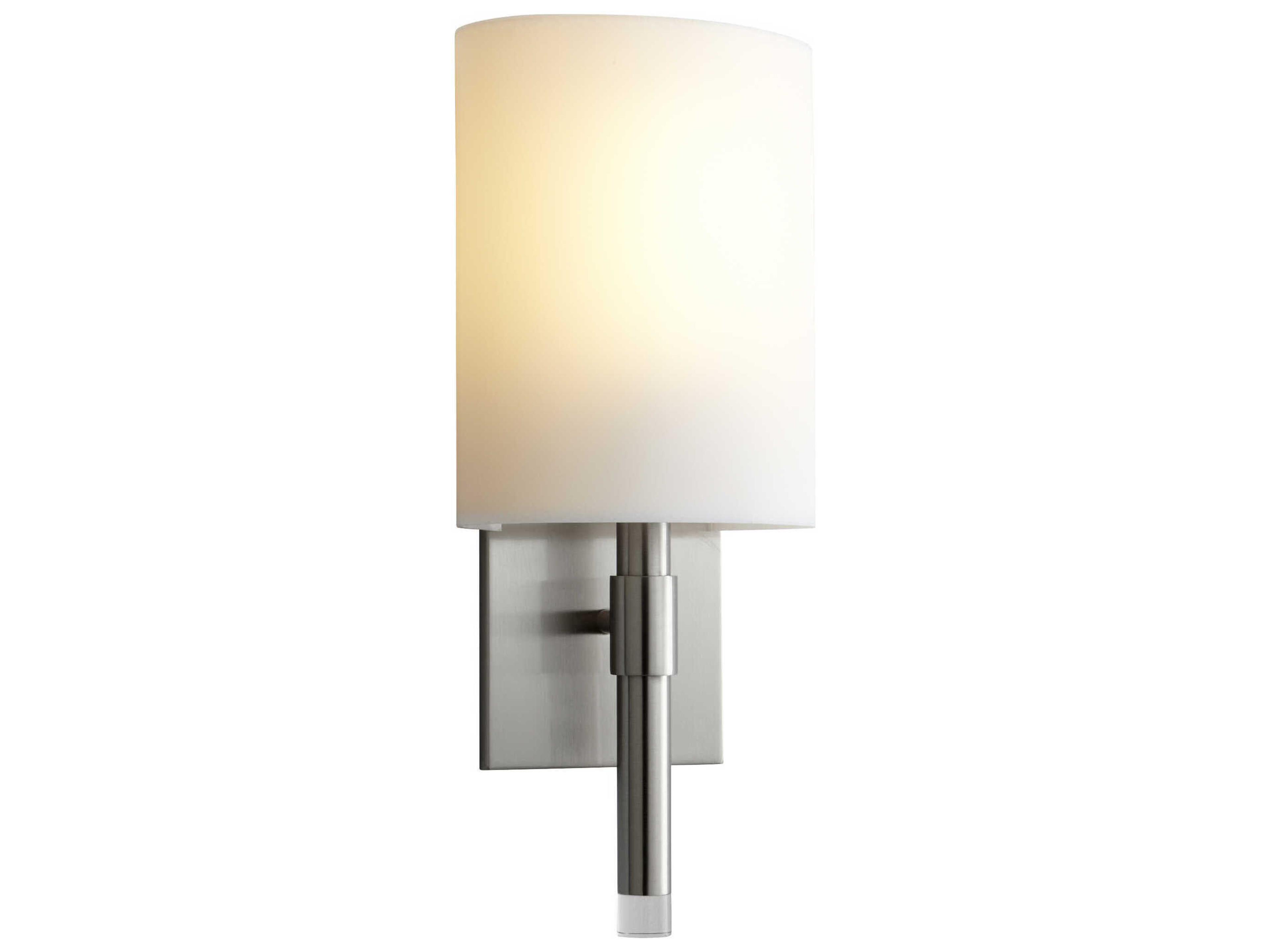 Oxygen by Quorum Beacon 1-Light Satin Brass Silver Wall Sconce