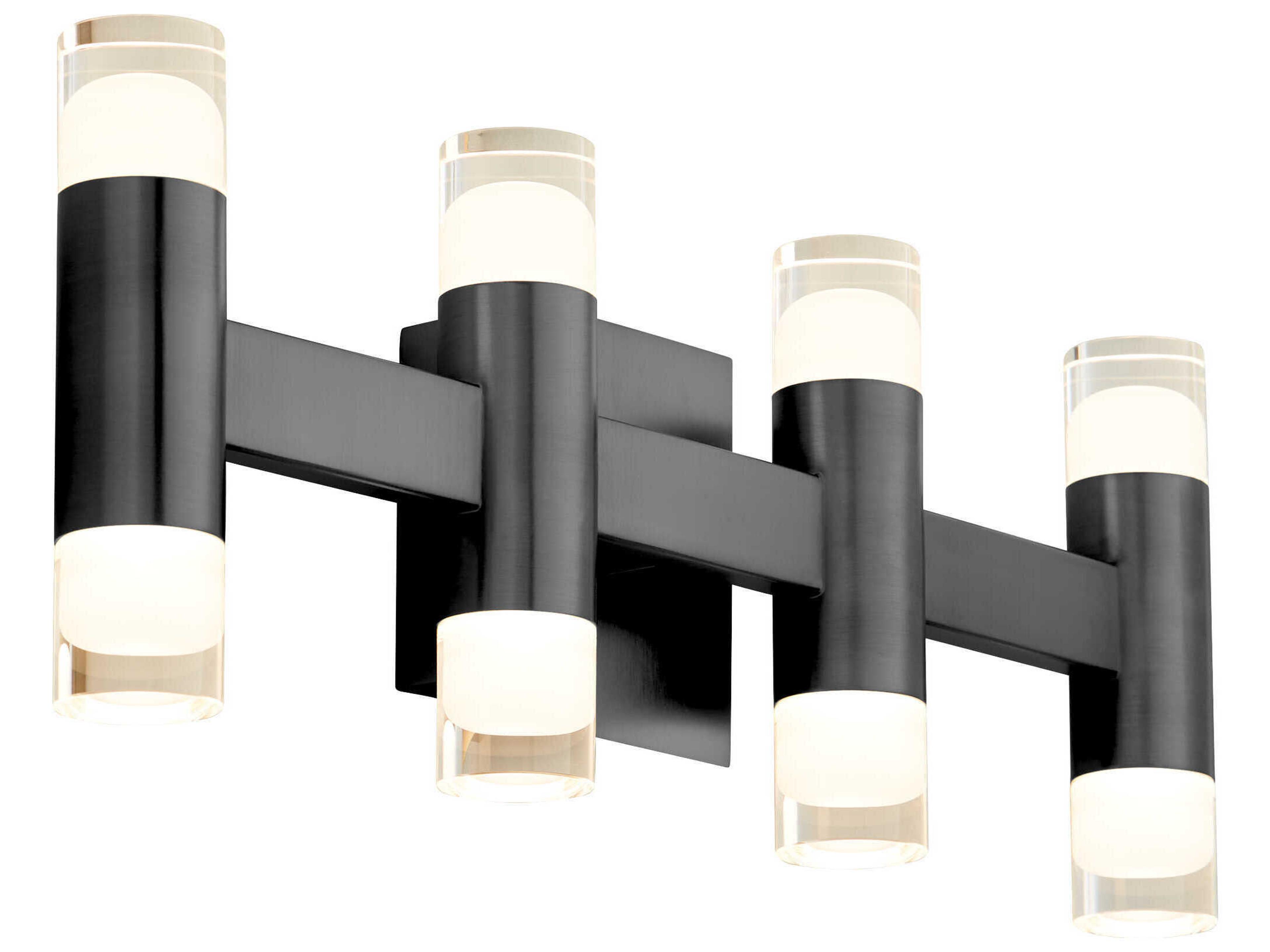 Oxygen by Quorum Alarum 8-Light Black Vanity Light