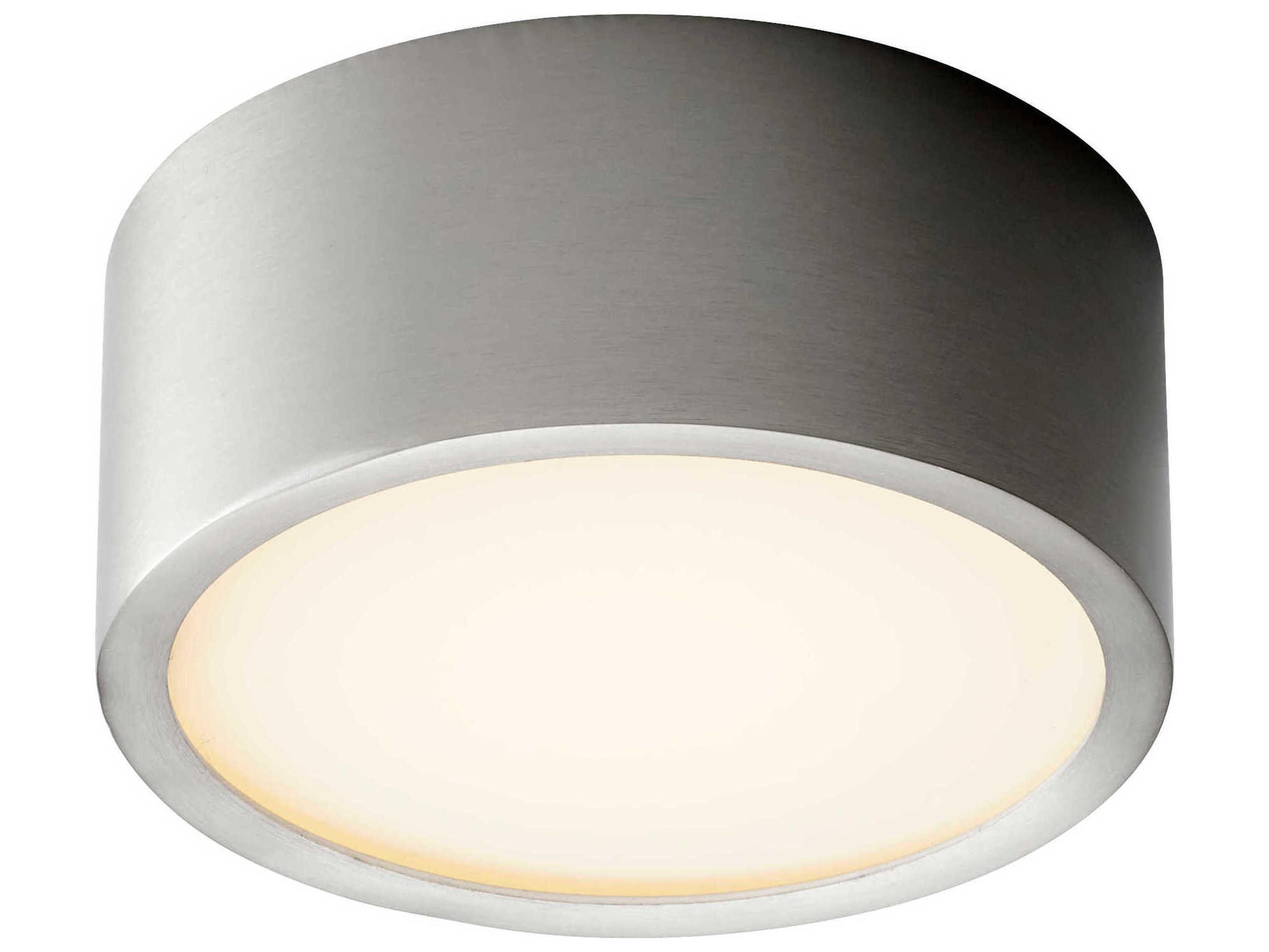 Oxygen by Quorum Peepers 1-Light Satin Nickel Round Flush Mount