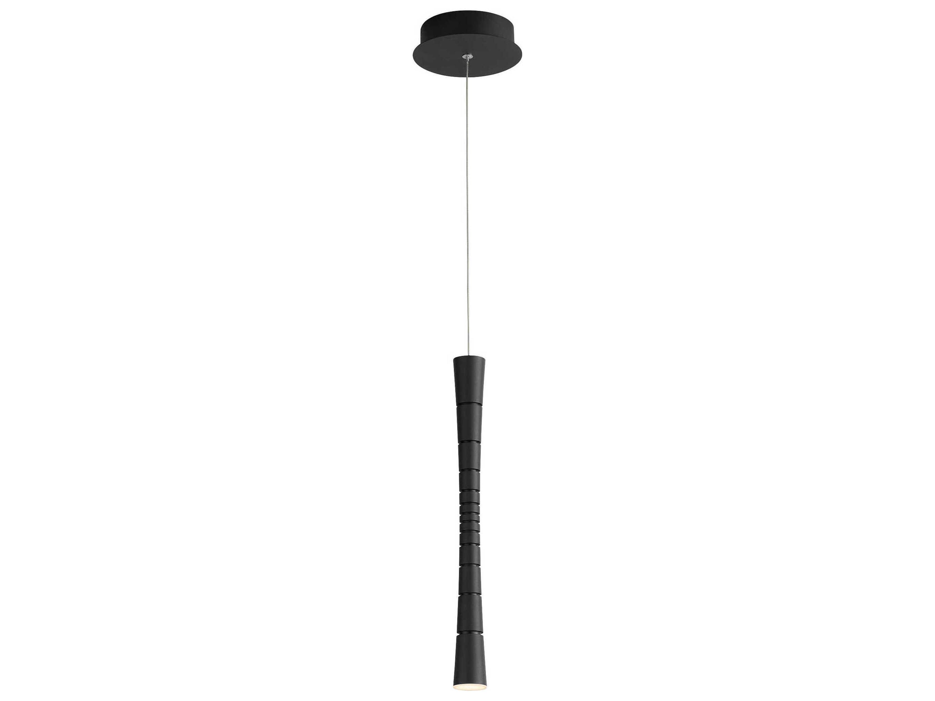 Oxygen by Quorum Sabre 1-Light Black Linear Mini Pendant