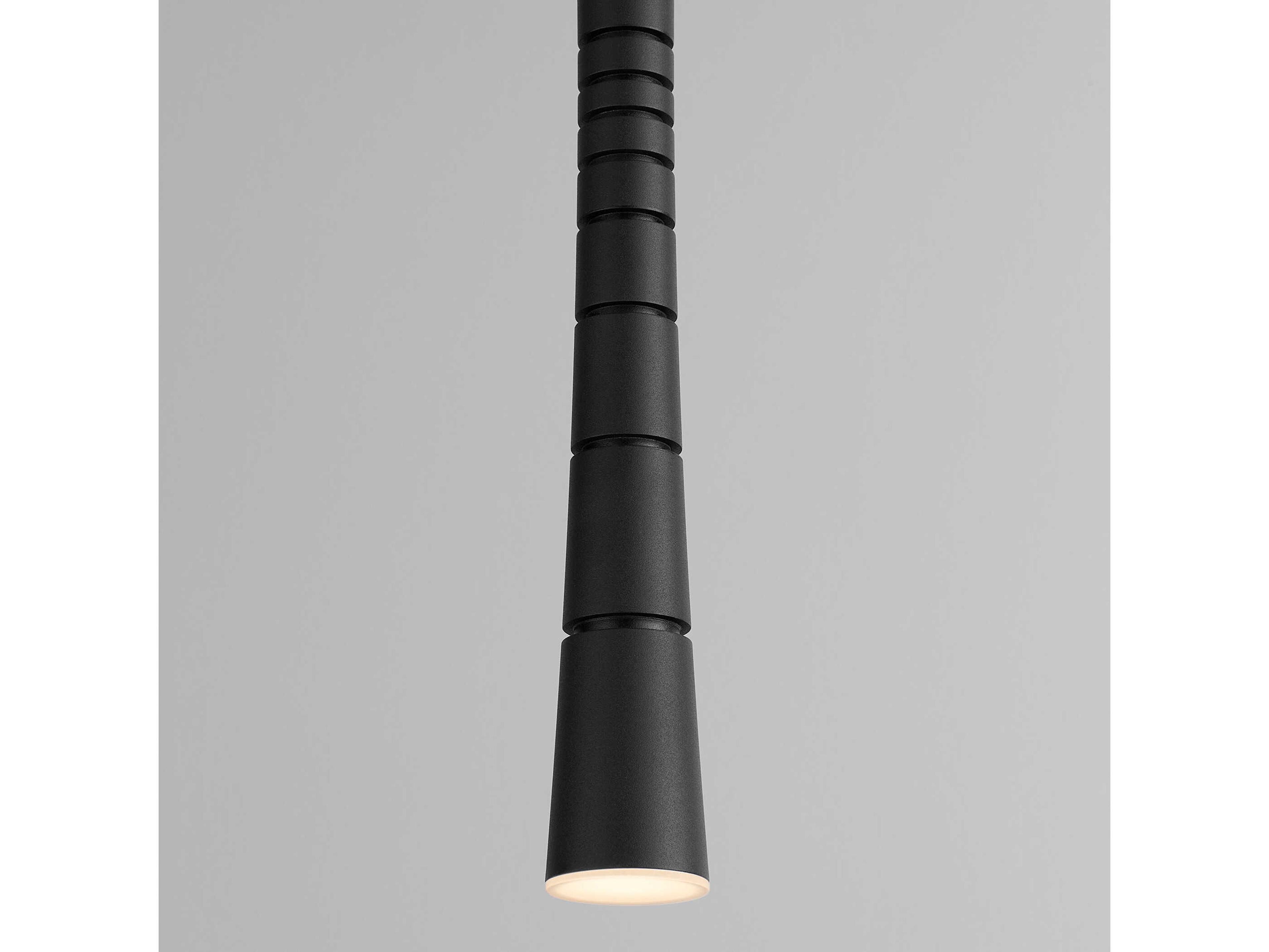 Oxygen by Quorum Sabre 1-Light Black Linear Mini Pendant