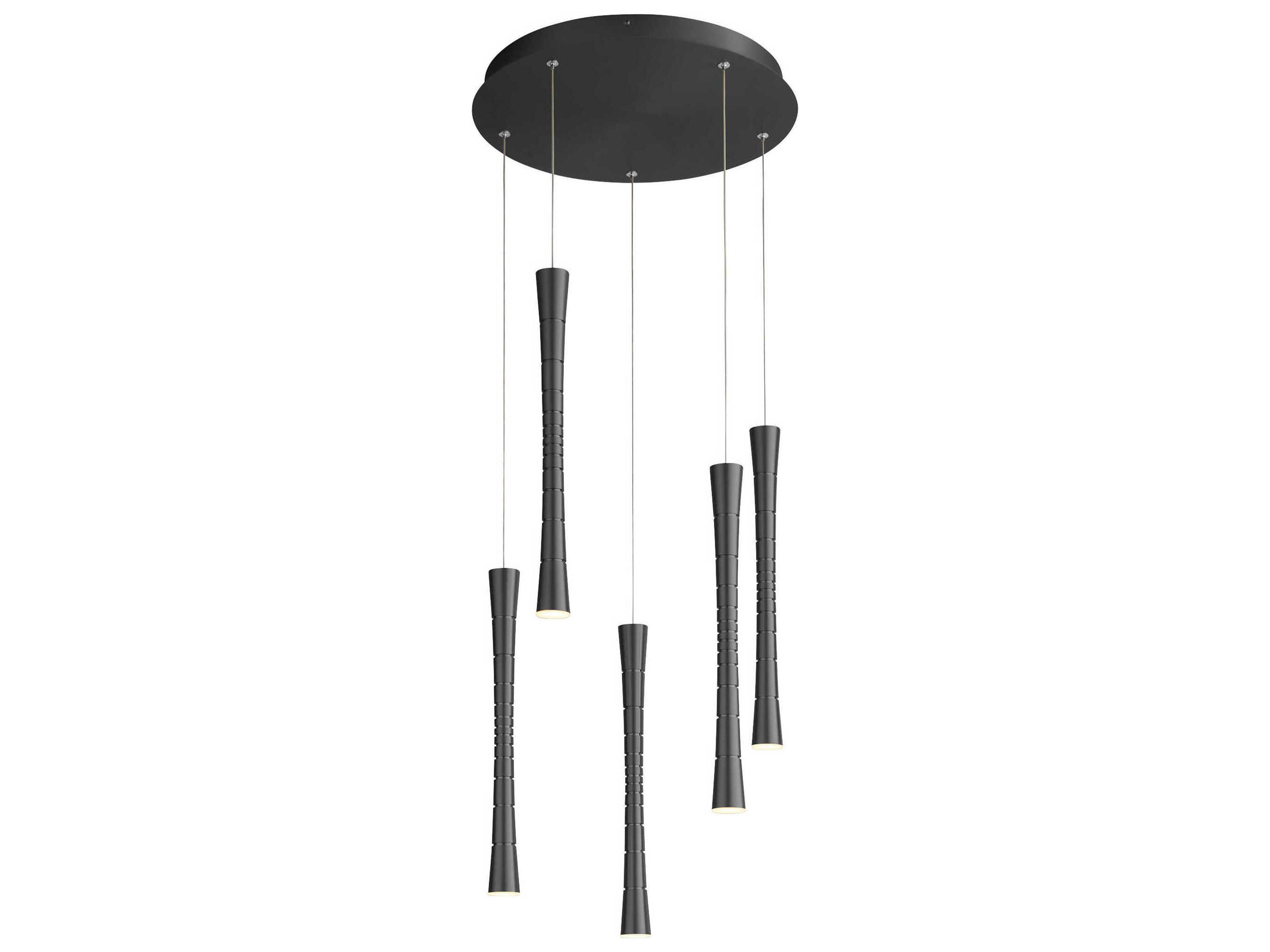 Oxygen by Quorum Sabre 5-Light Black Linear Mini Pendant