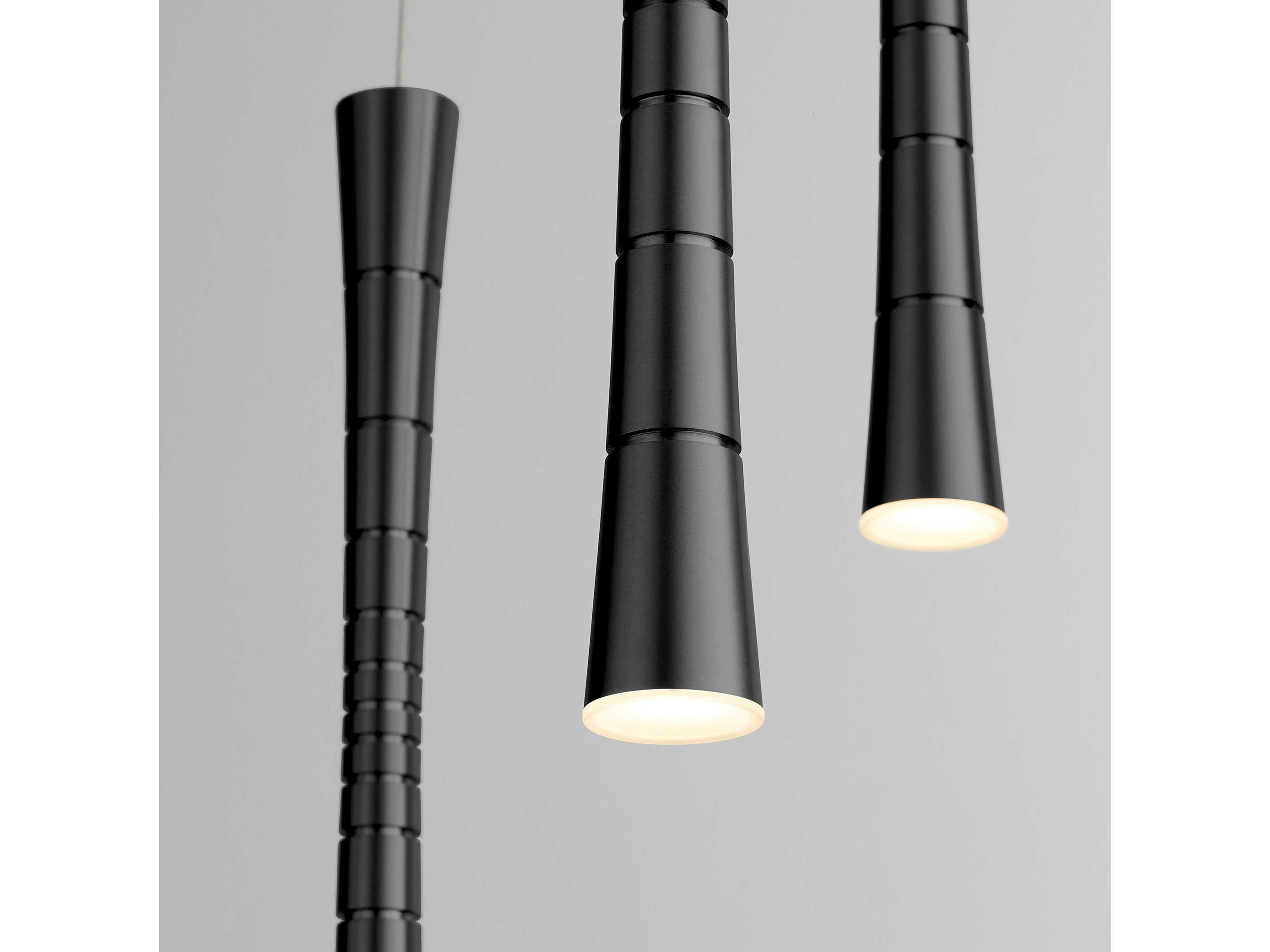 Oxygen by Quorum Sabre 5-Light Black Linear Mini Pendant