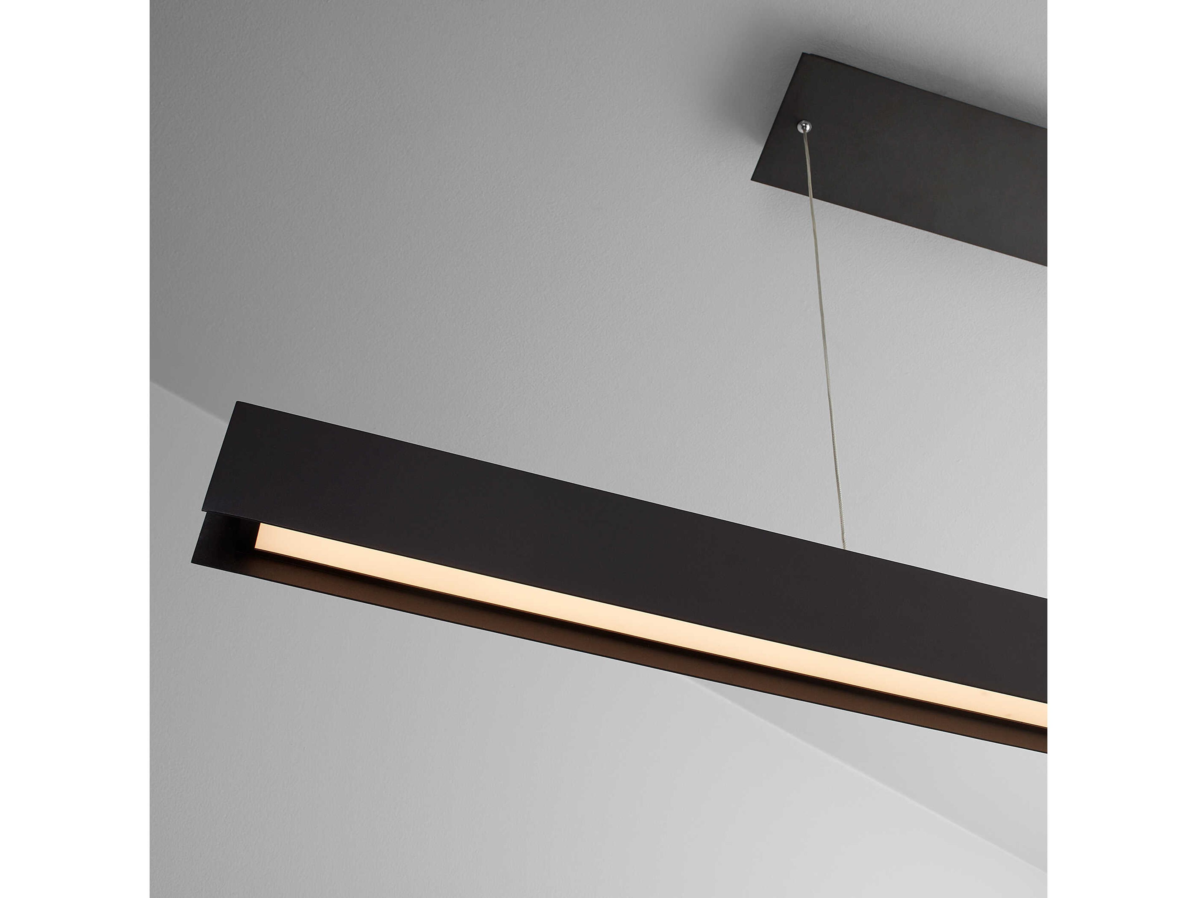Oxygen by Quorum Brio 1-Light Black Linear Island Pendant