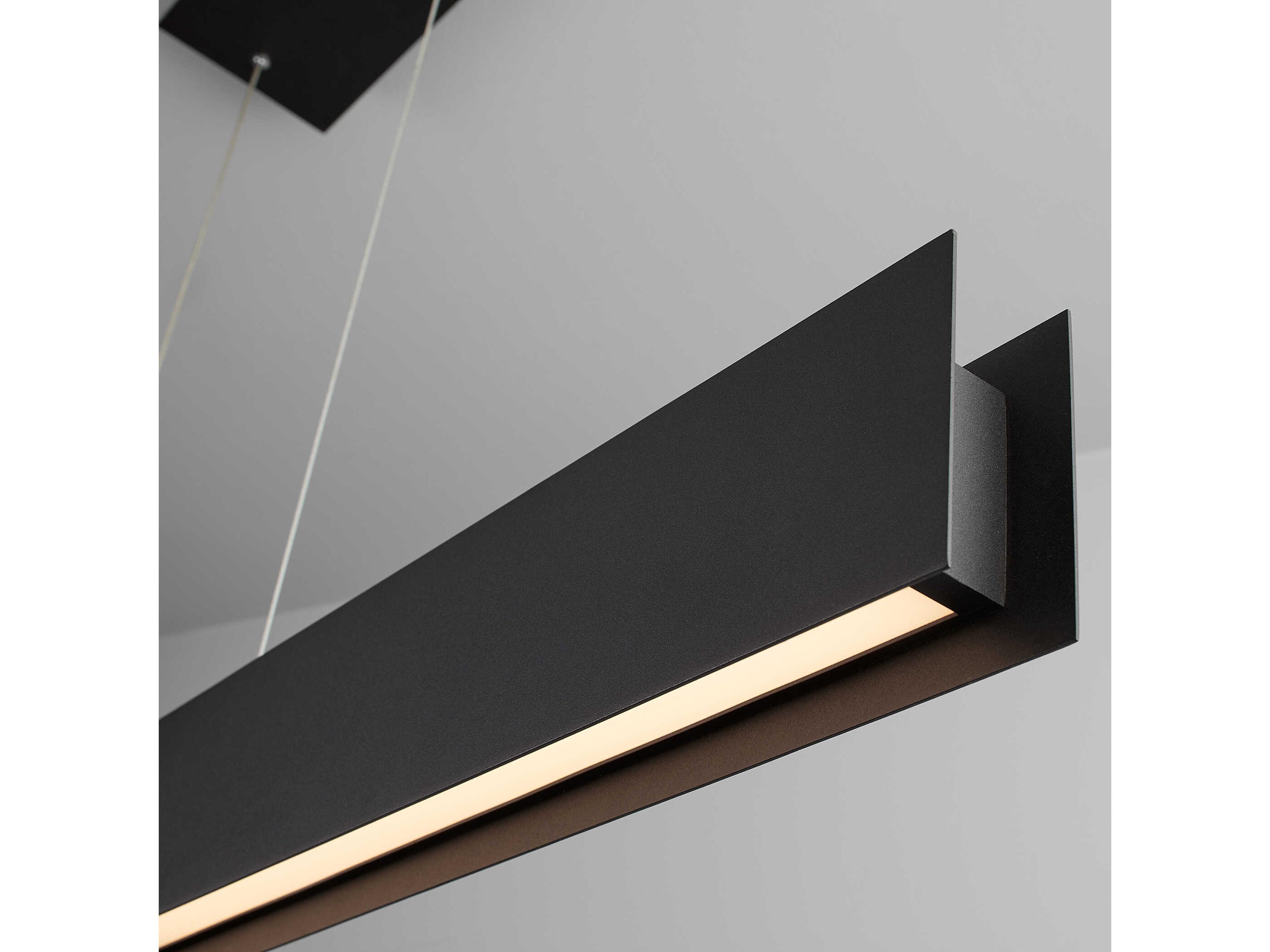 Oxygen by Quorum Brio 1-Light Black Linear Island Pendant
