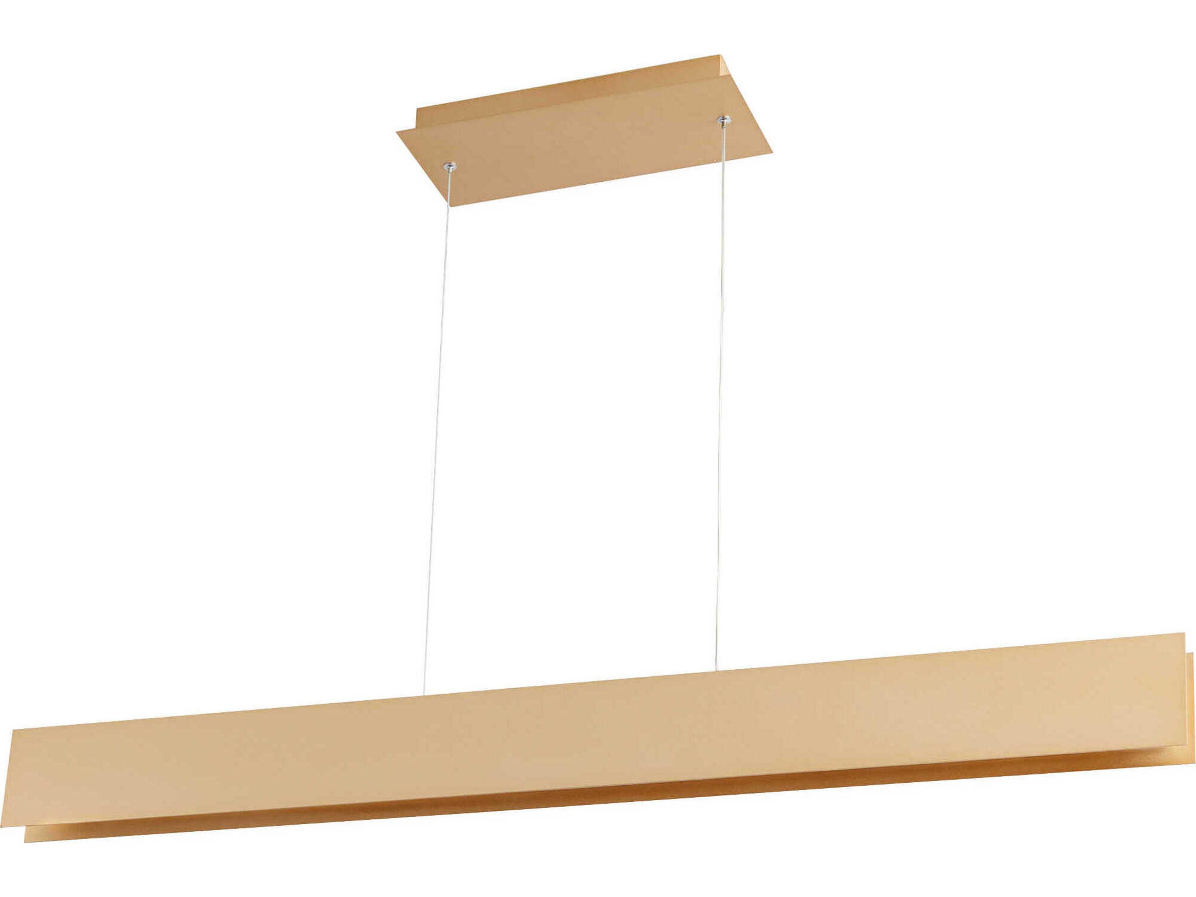 Brio 1-Light Powdered Gold Linear Island Pendant