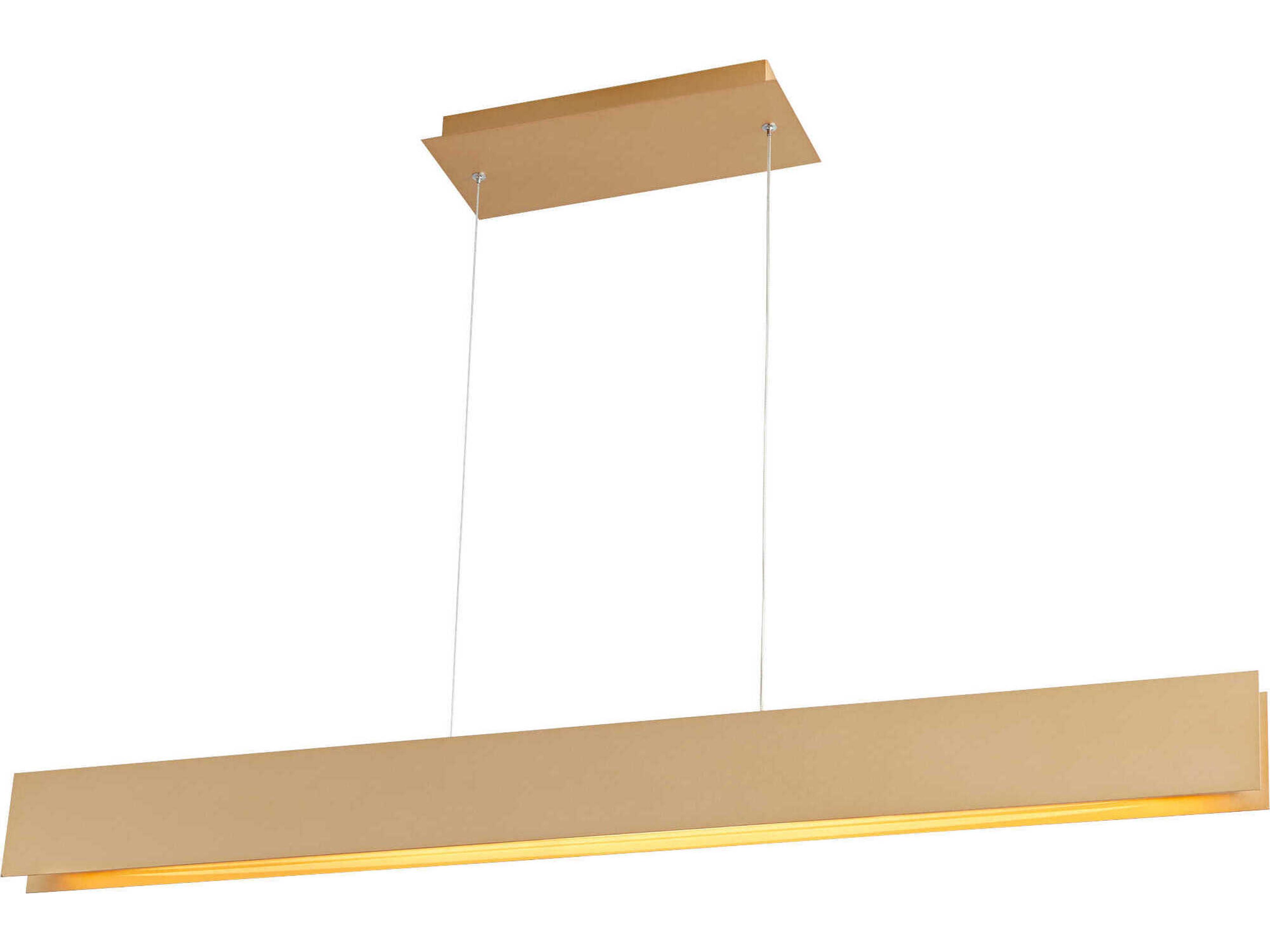 Oxygen by Quorum Brio 1-Light Powdered Gold Linear Island Pendant