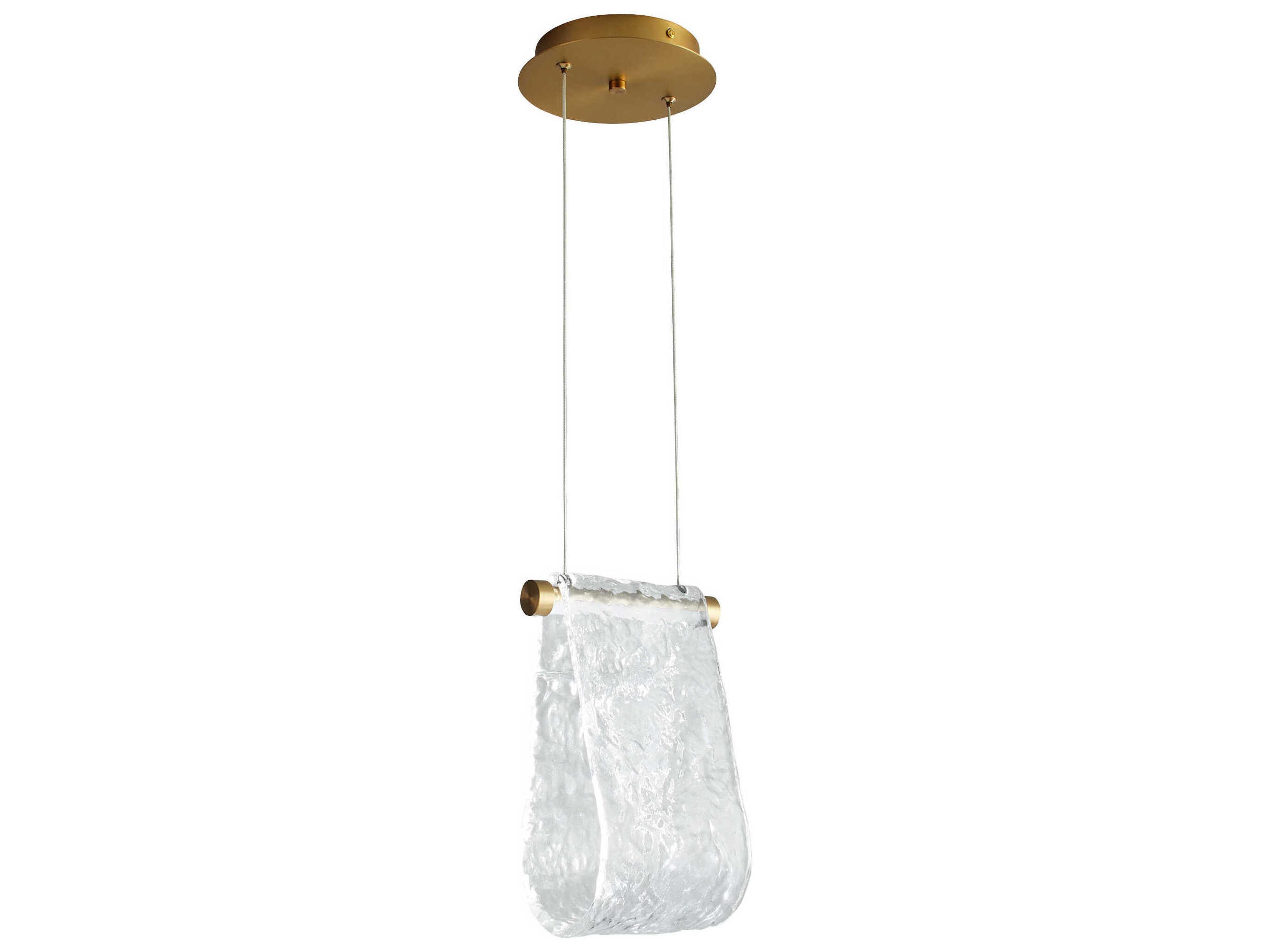 Oxygen by Quorum Veer 1-Light Aged Brass Mini Pendant