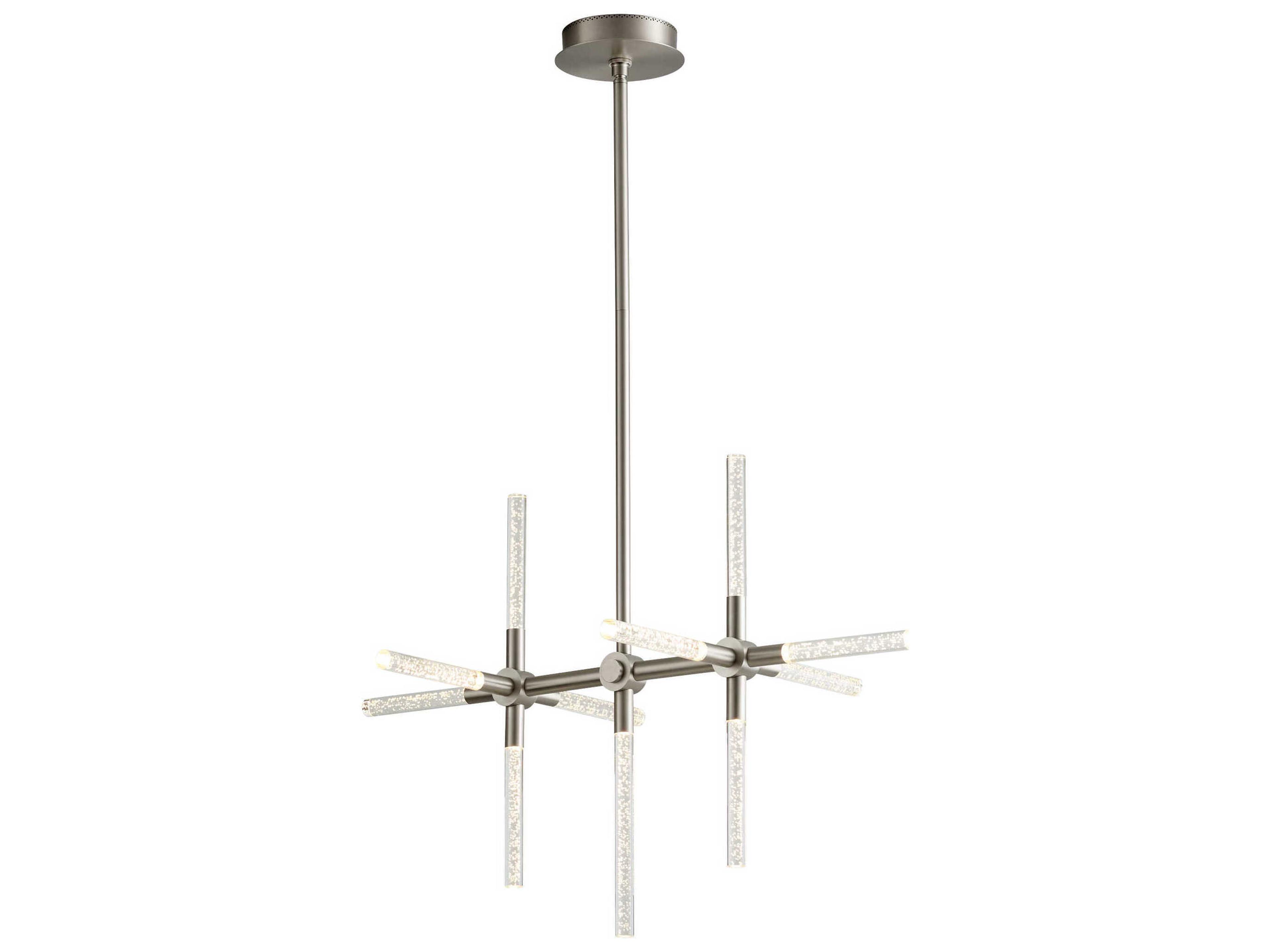 Oxygen by Quorum Tali 11-Light Satin Nickel Linear Chandelier