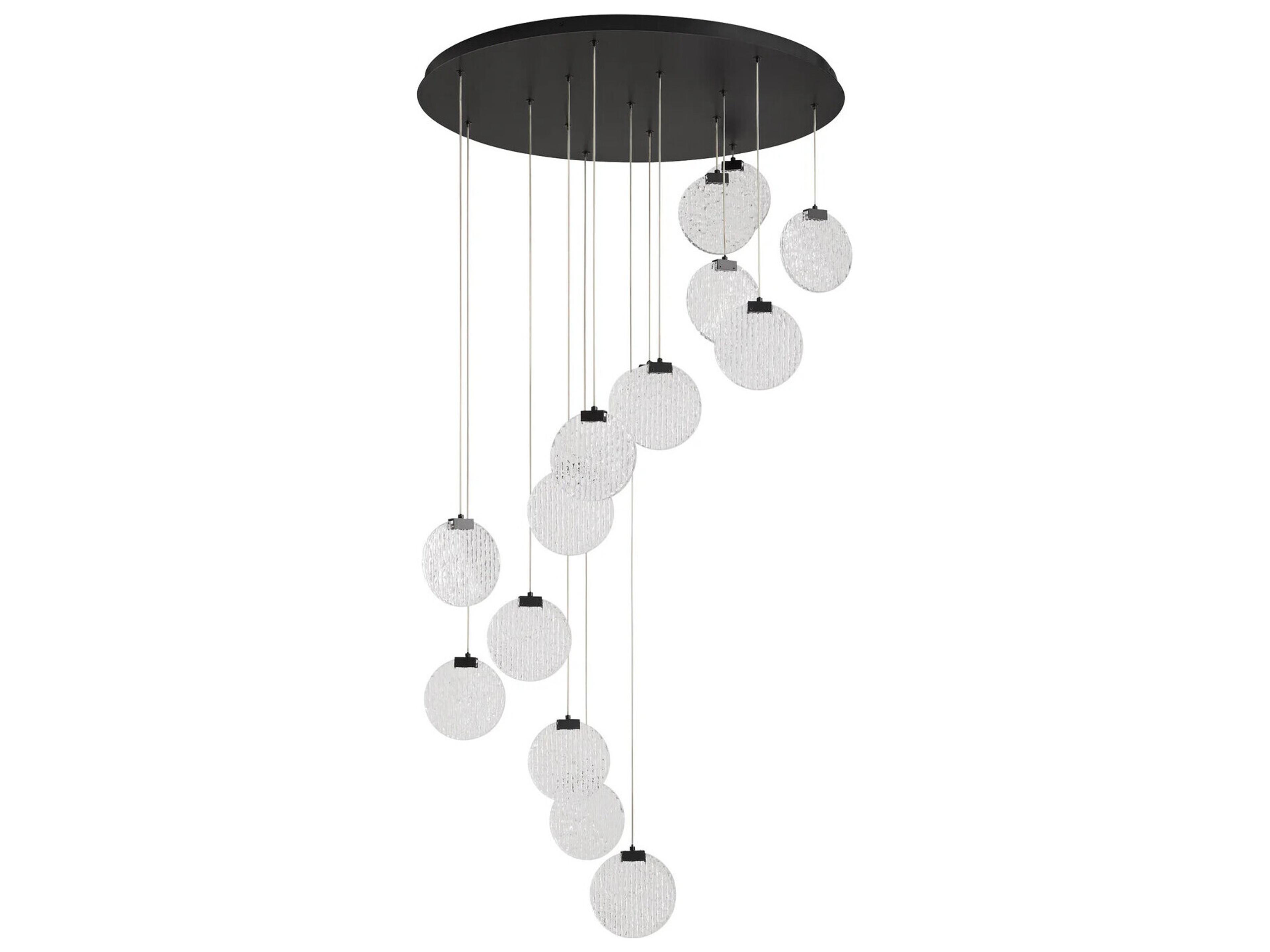 Axiom 15-Light Black Globe Pendant
