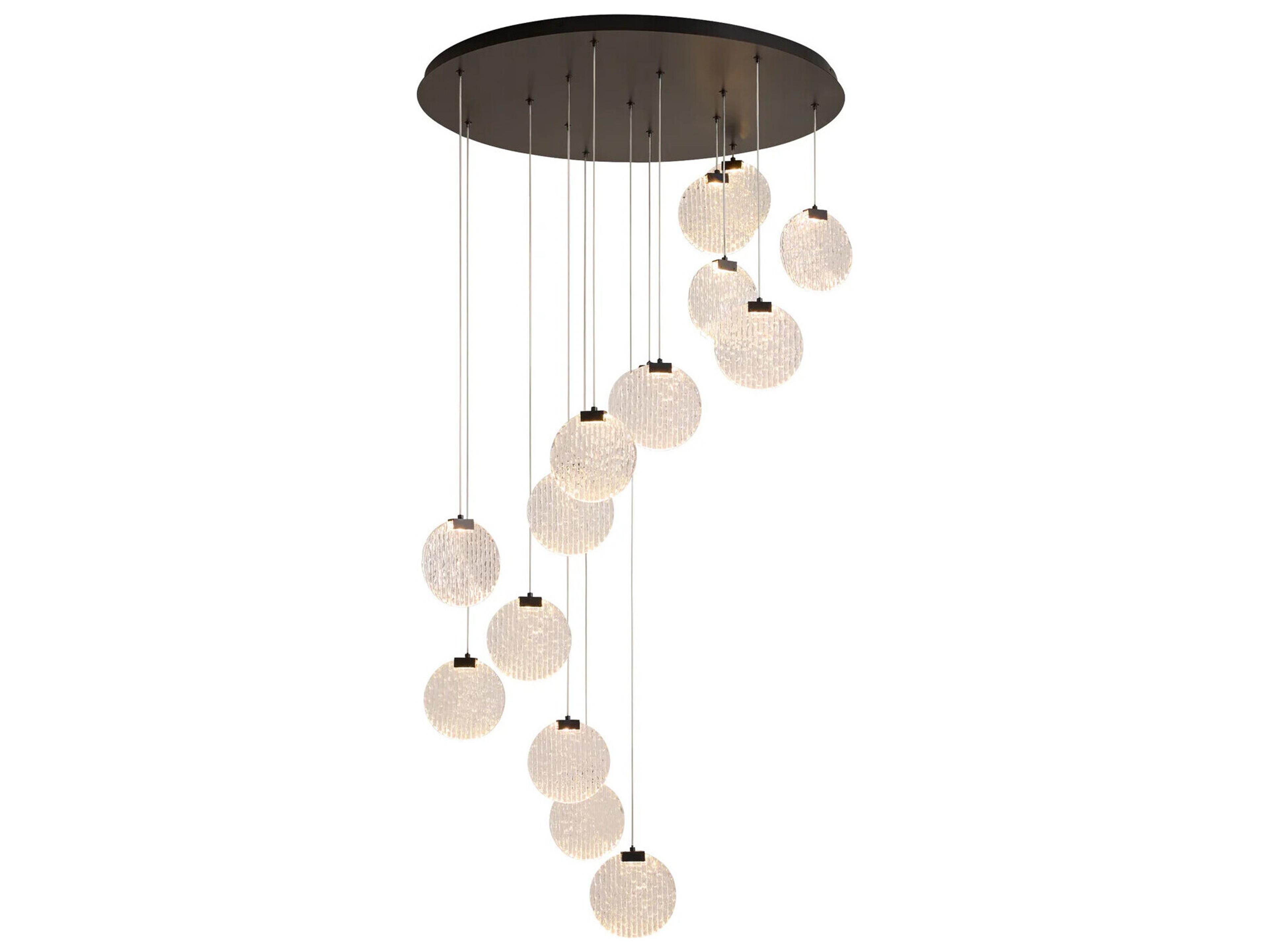 Oxygen by Quorum Axiom 15-Light Black Globe Pendant