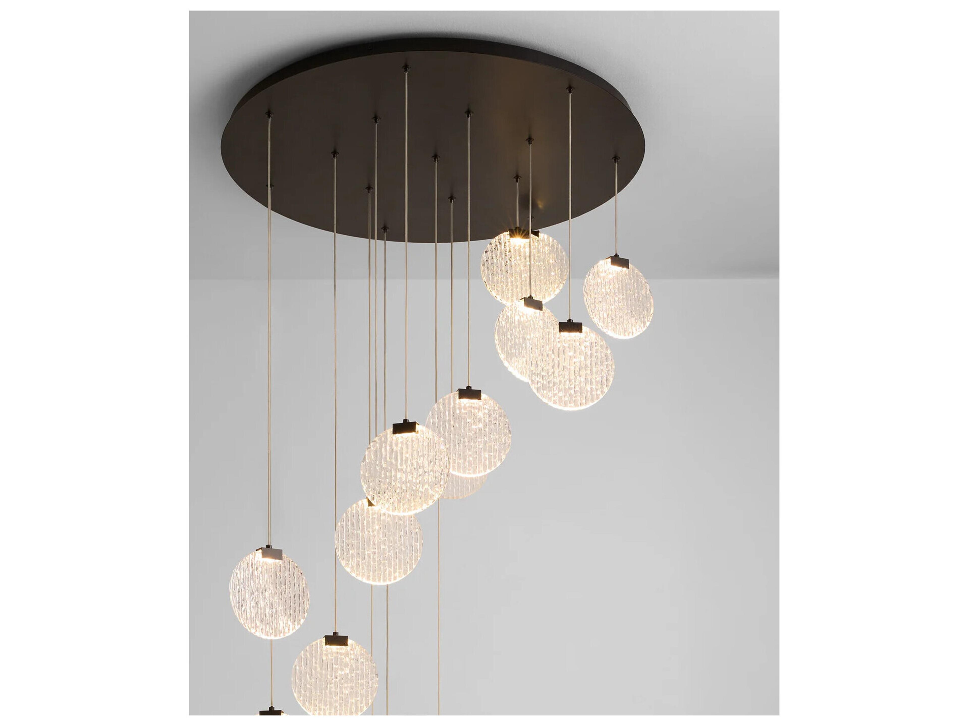Oxygen by Quorum Axiom 15-Light Black Globe Pendant