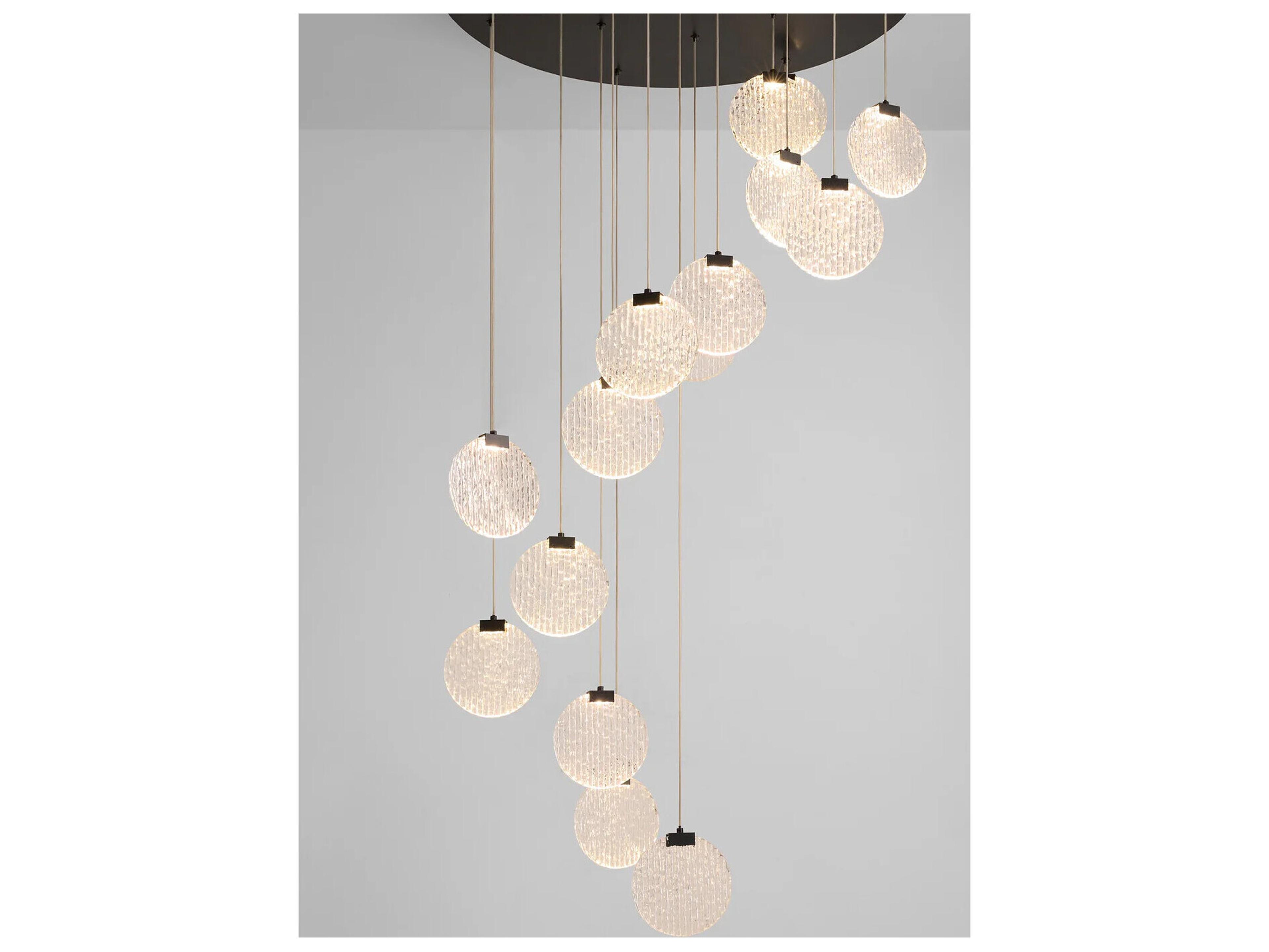 Oxygen by Quorum Axiom 15-Light Black Globe Pendant