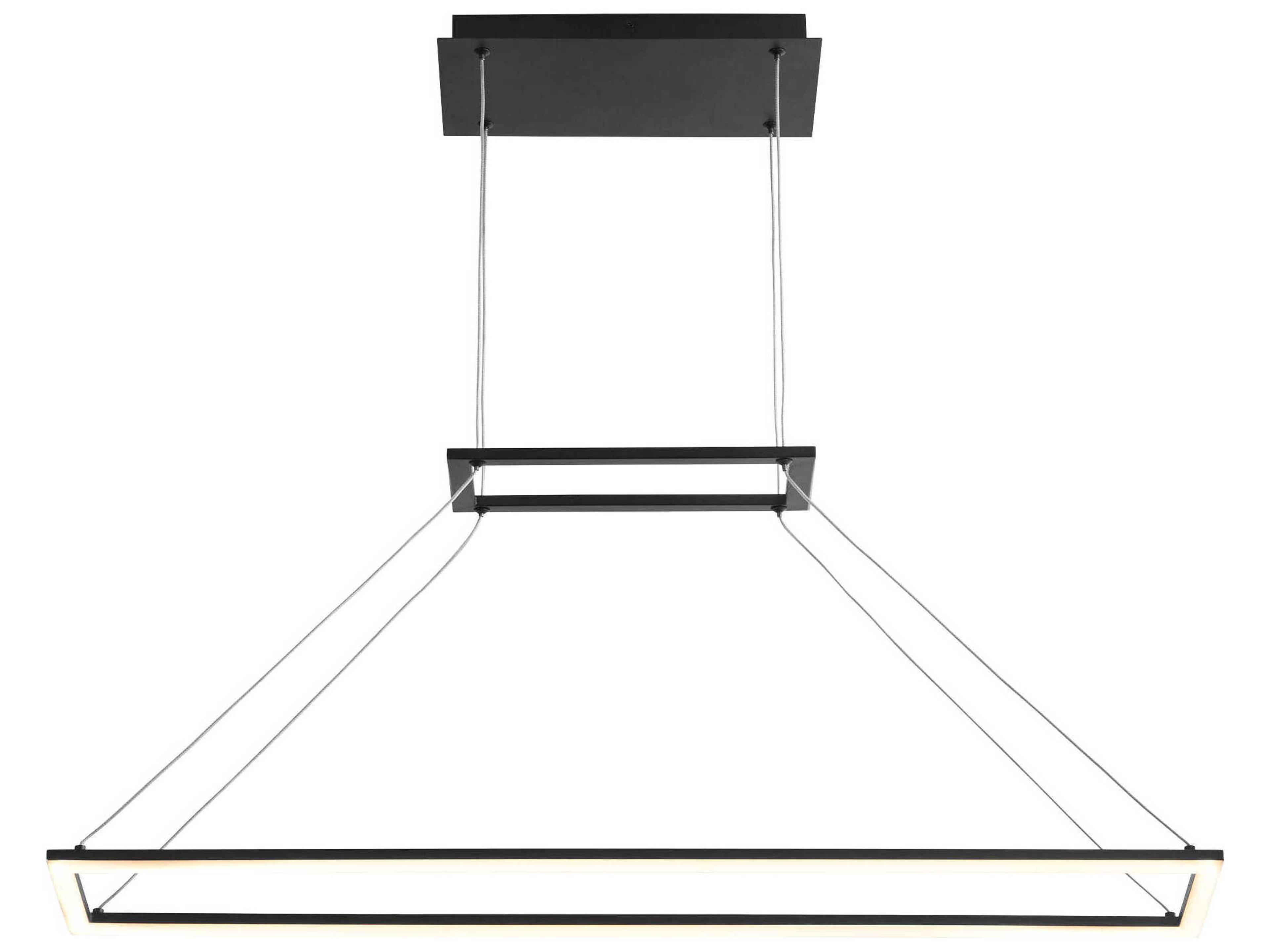 Oxygen by Quorum Xanni 1-Light Black Linear Island Pendant