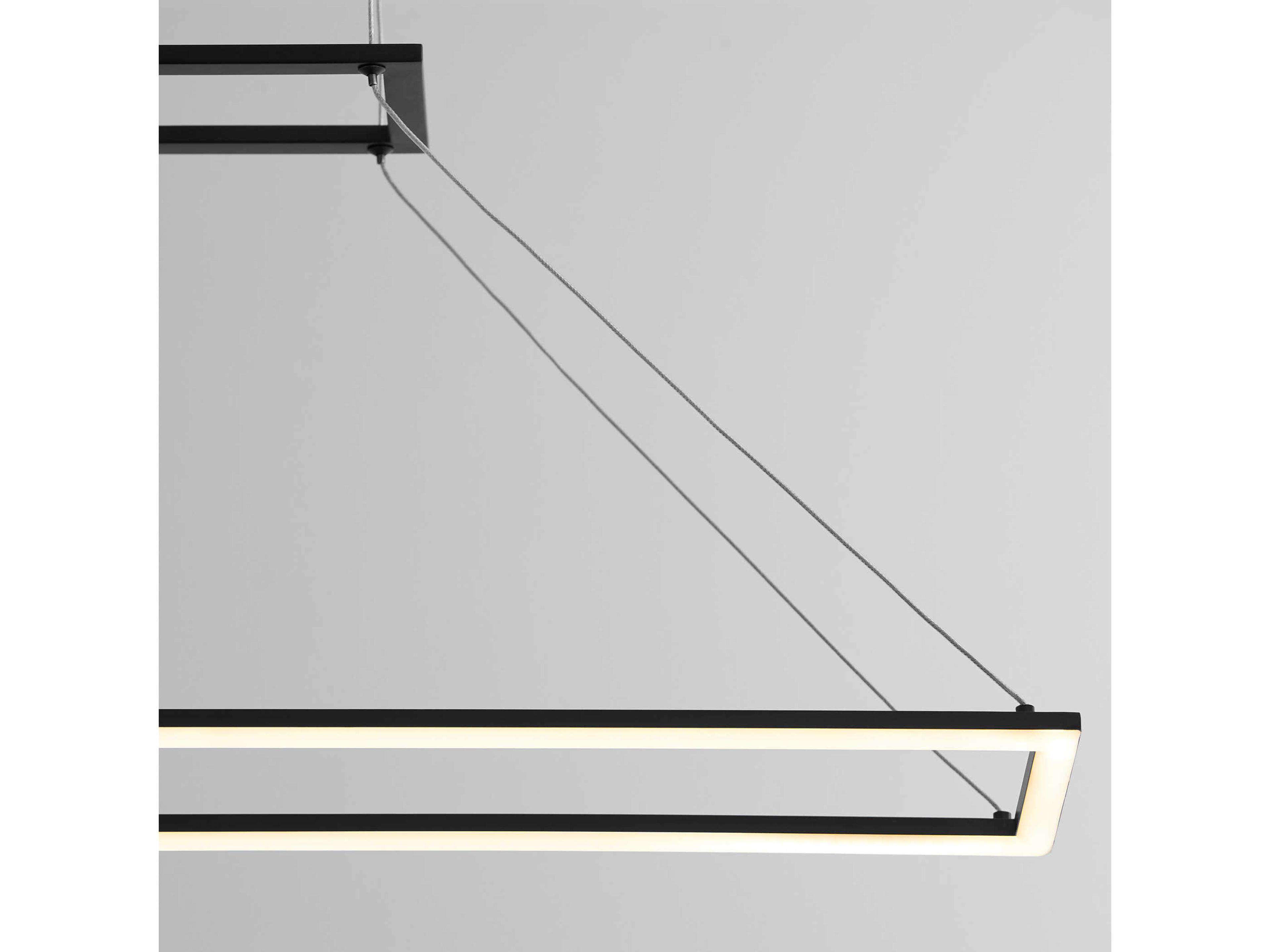 Oxygen by Quorum Xanni 1-Light Black Linear Island Pendant