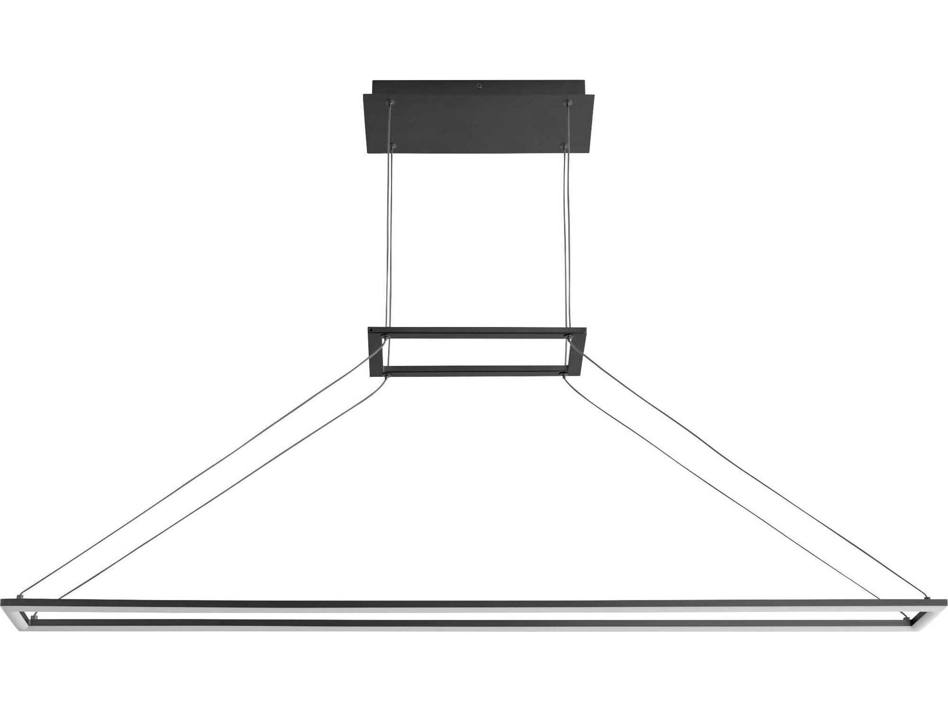 Xanni 1-Light Black Linear Island Pendant