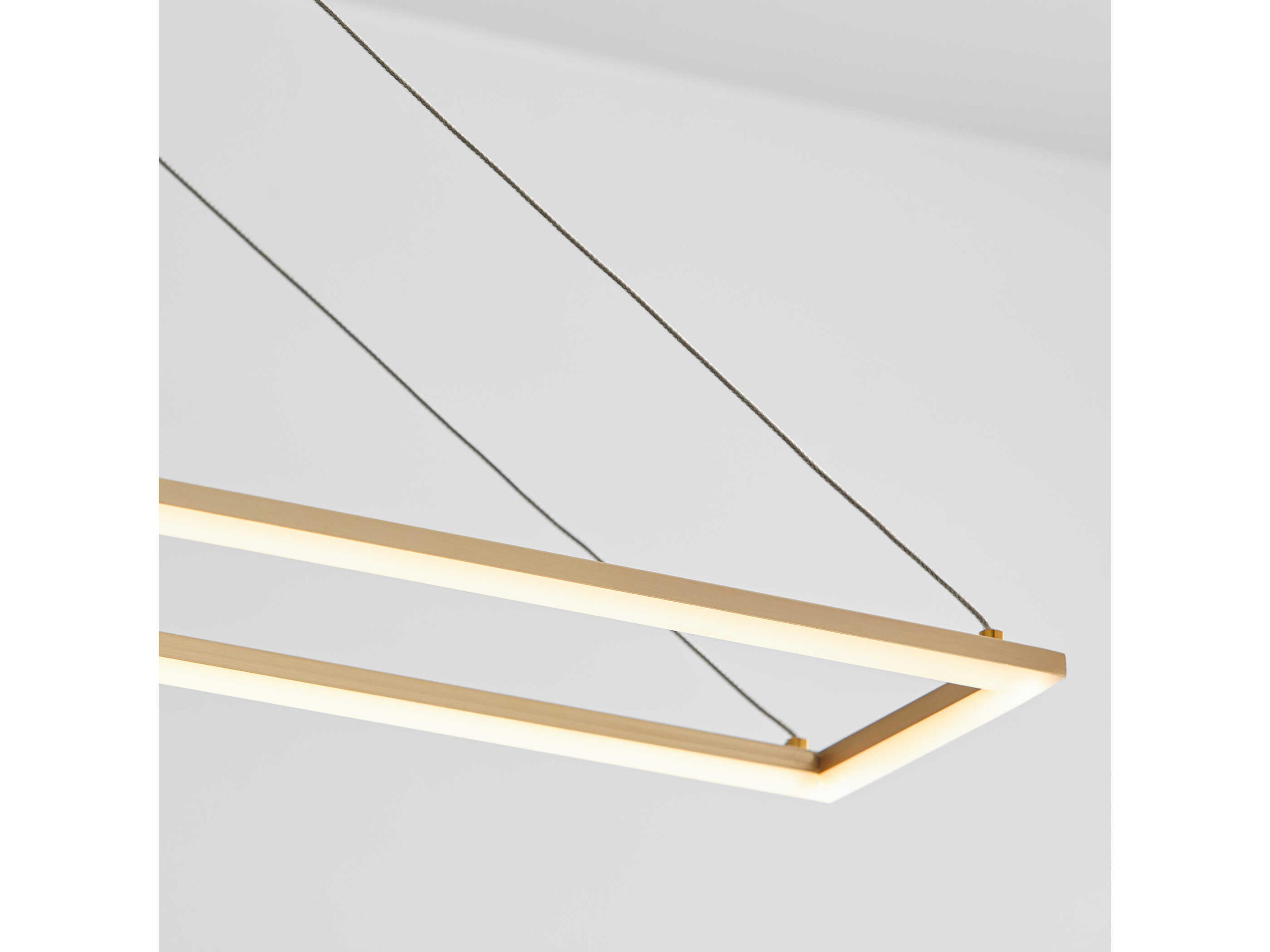 Oxygen by Quorum Xanni 1-Light Aged Brass Linear Island Pendant
