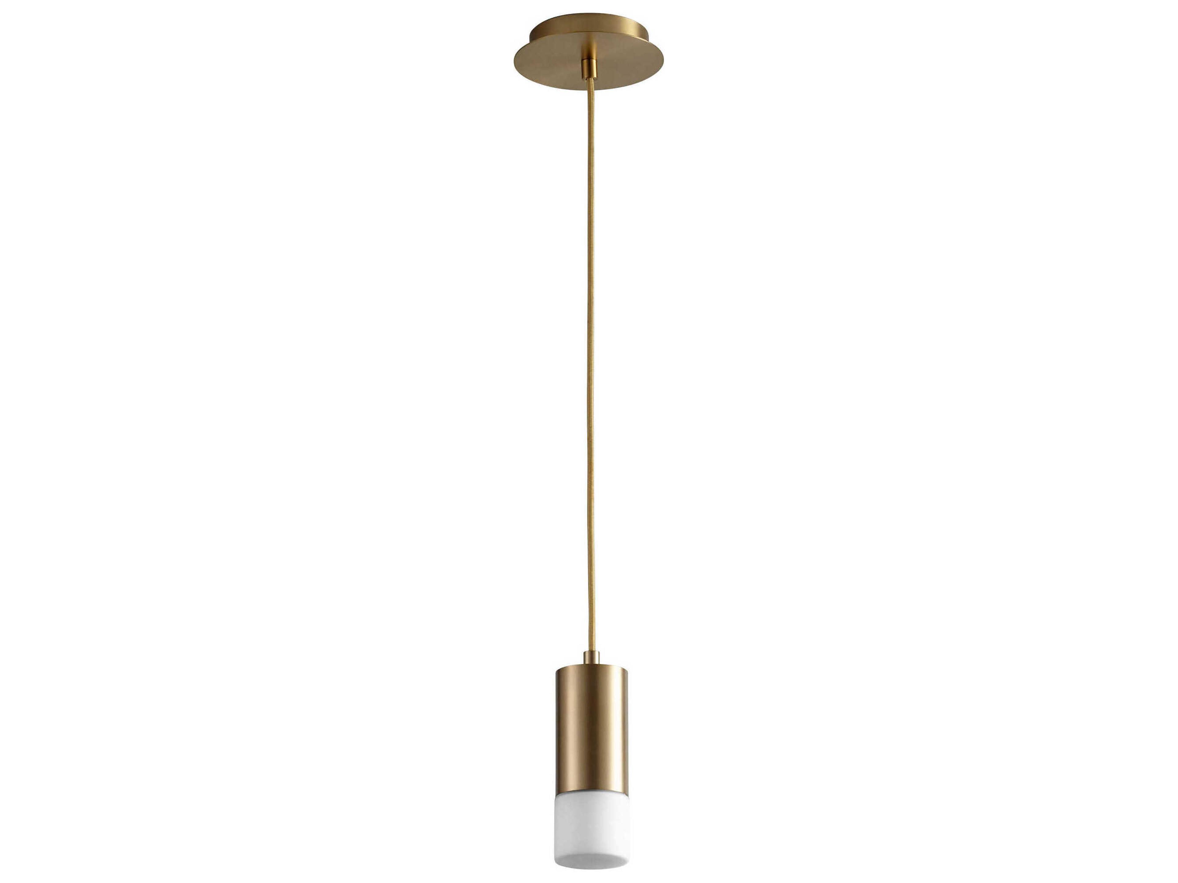 Magneta 1-Light Aged Brass Mini Pendant