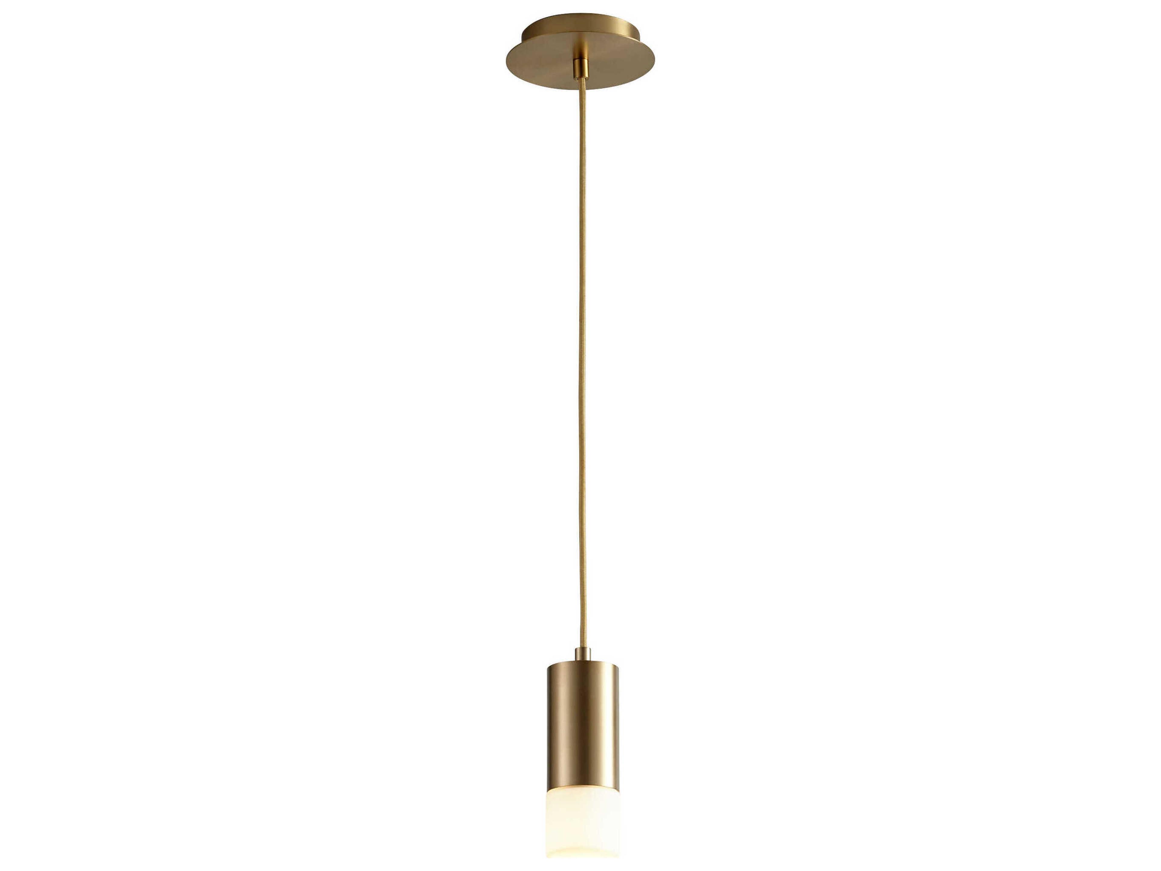 Oxygen by Quorum Magneta 1-Light Aged Brass Mini Pendant