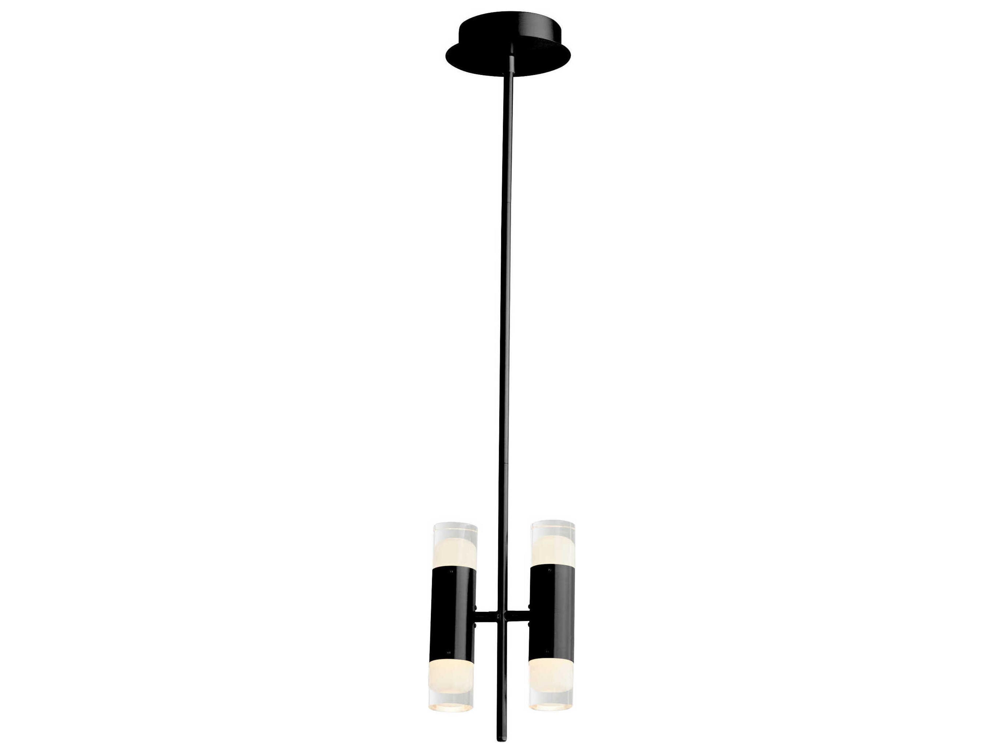 Oxygen by Quorum Alarum 4-Light Black Cylinder Mini Pendant