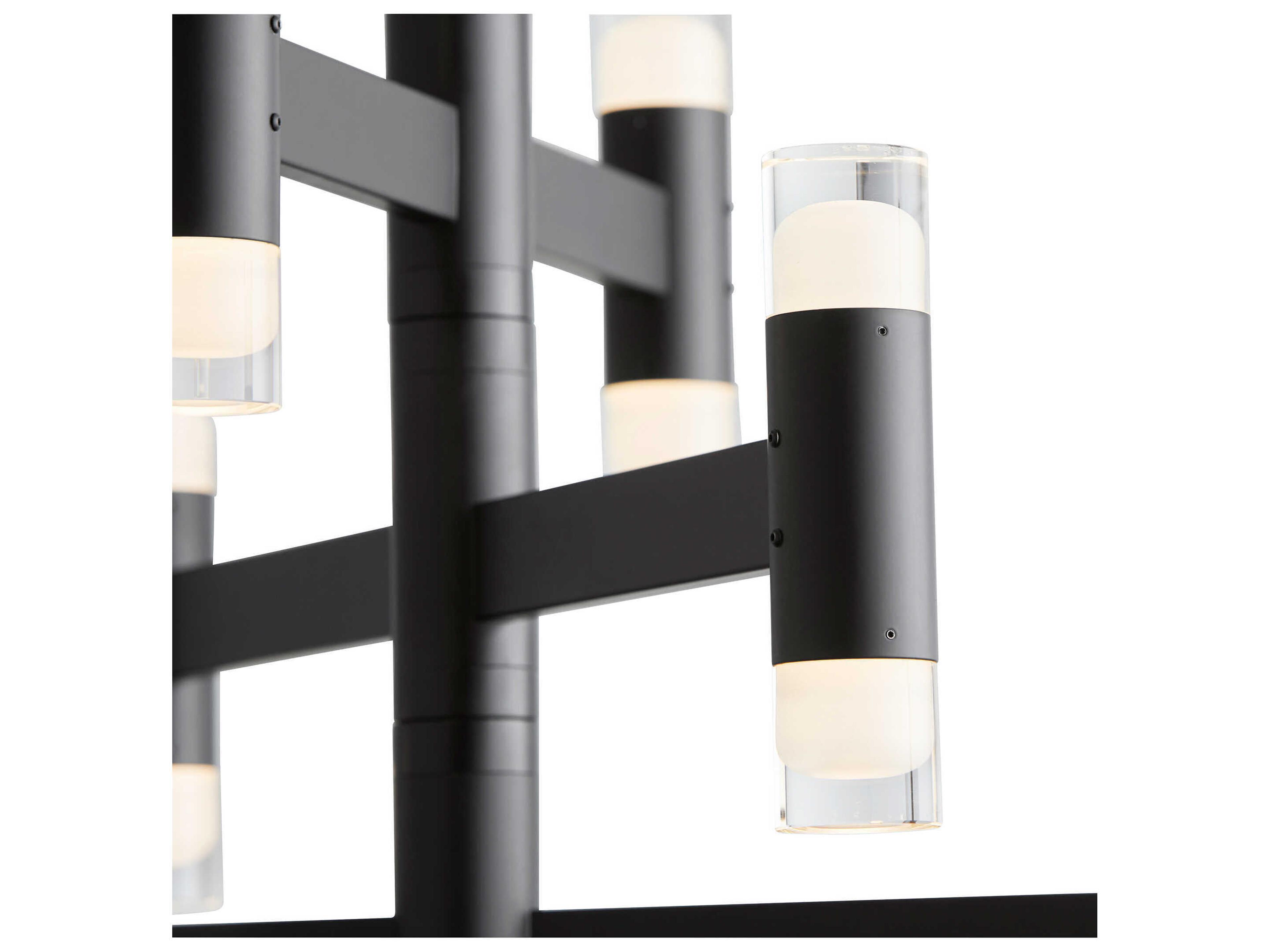 Oxygen by Quorum Alarum 12-Light Black Geometric Linear Chandelier