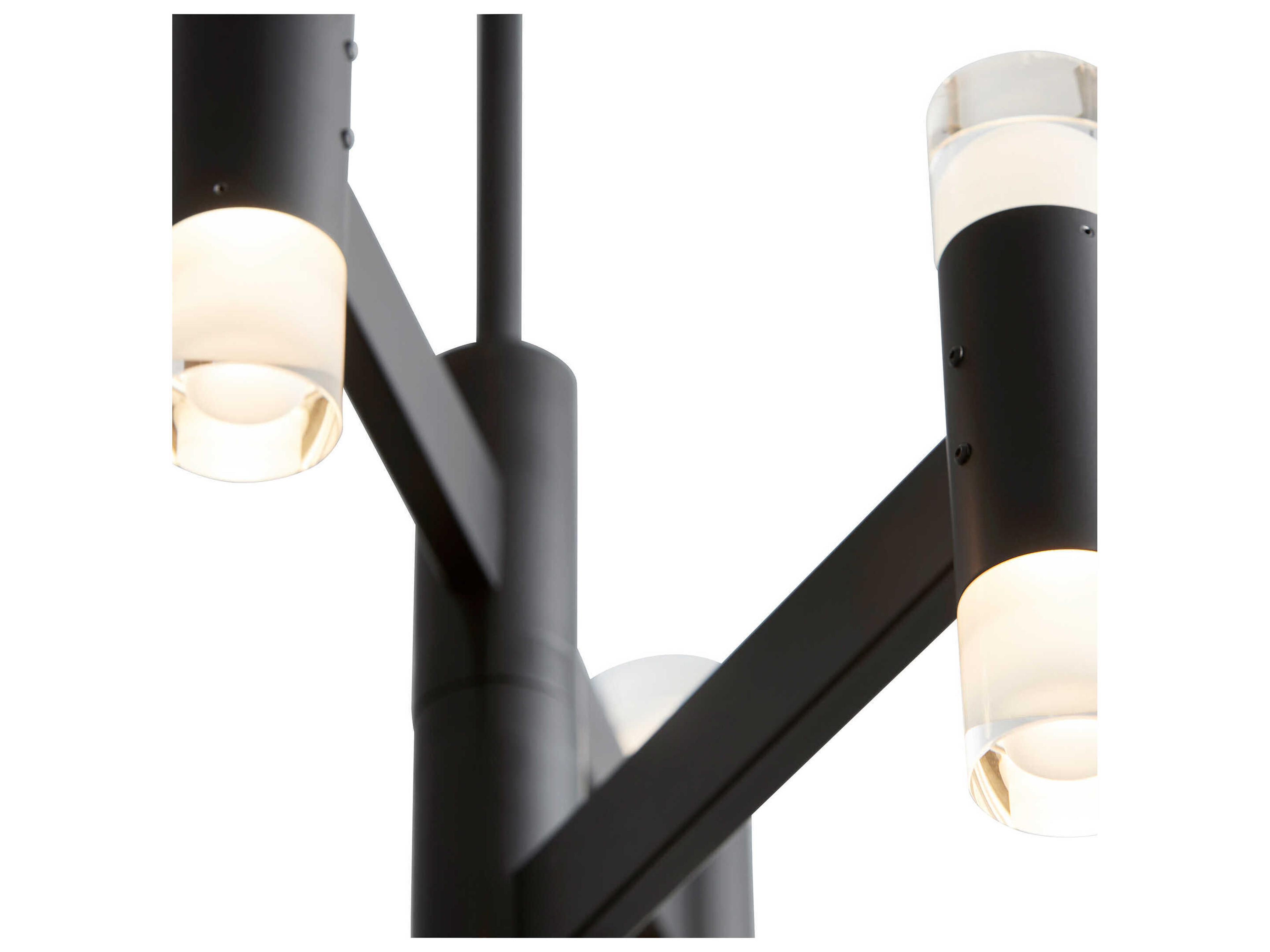 Oxygen by Quorum Alarum 12-Light Black Geometric Linear Chandelier