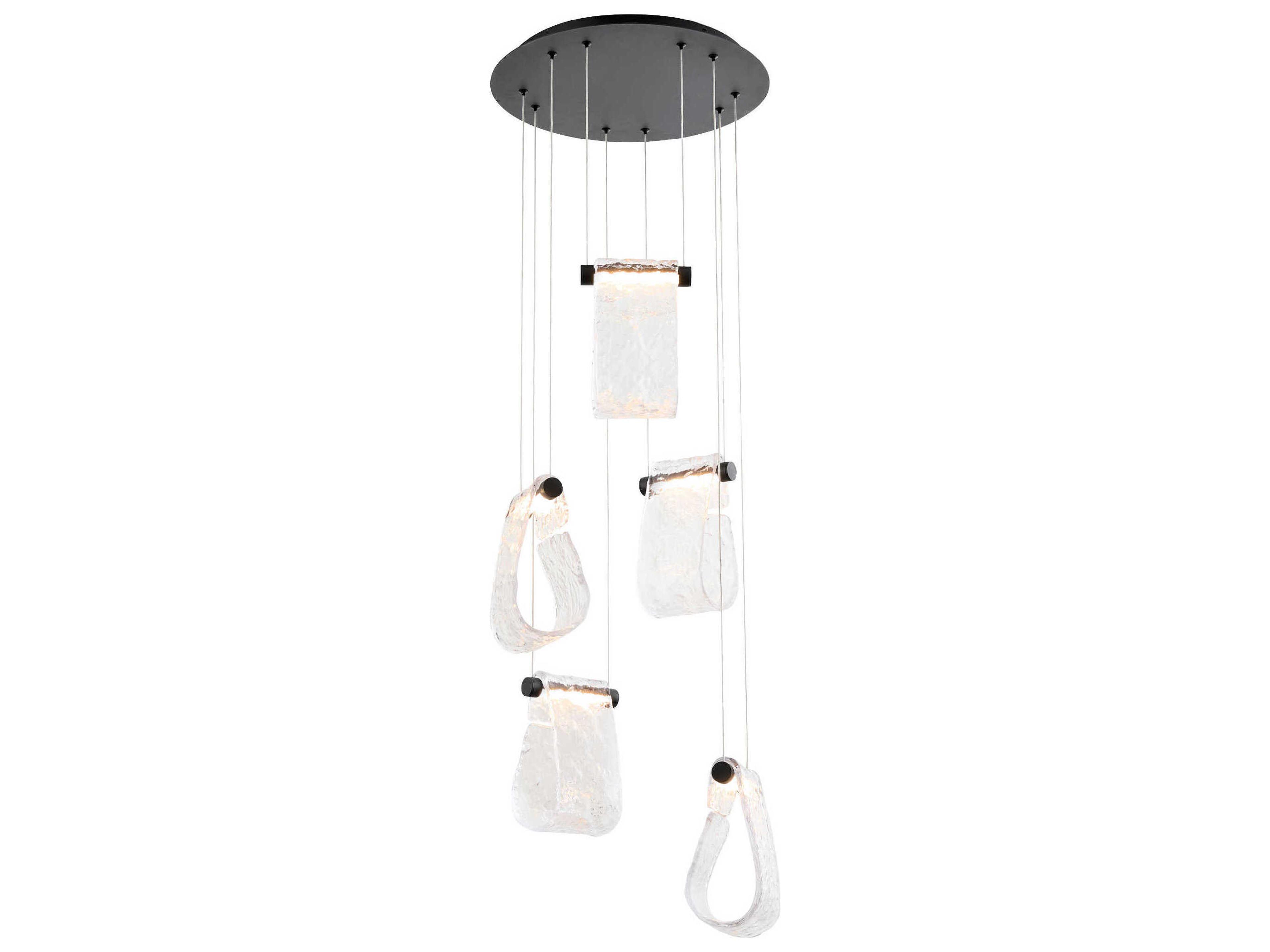 Oxygen by Quorum Veer 5-Light Black Pendant