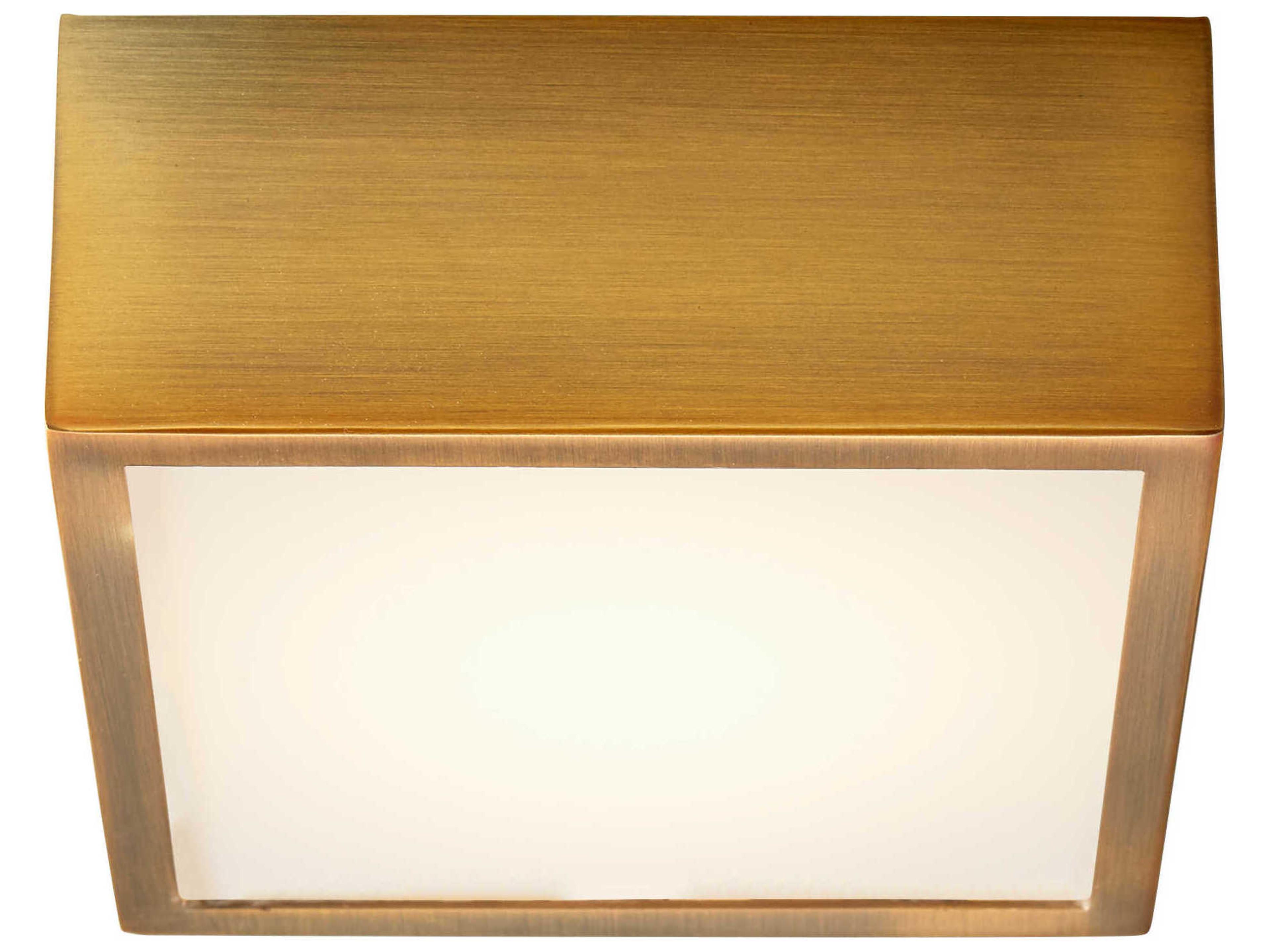 Oxygen by Quorum Pyxis 1-Light Aged Brass Flush Mount