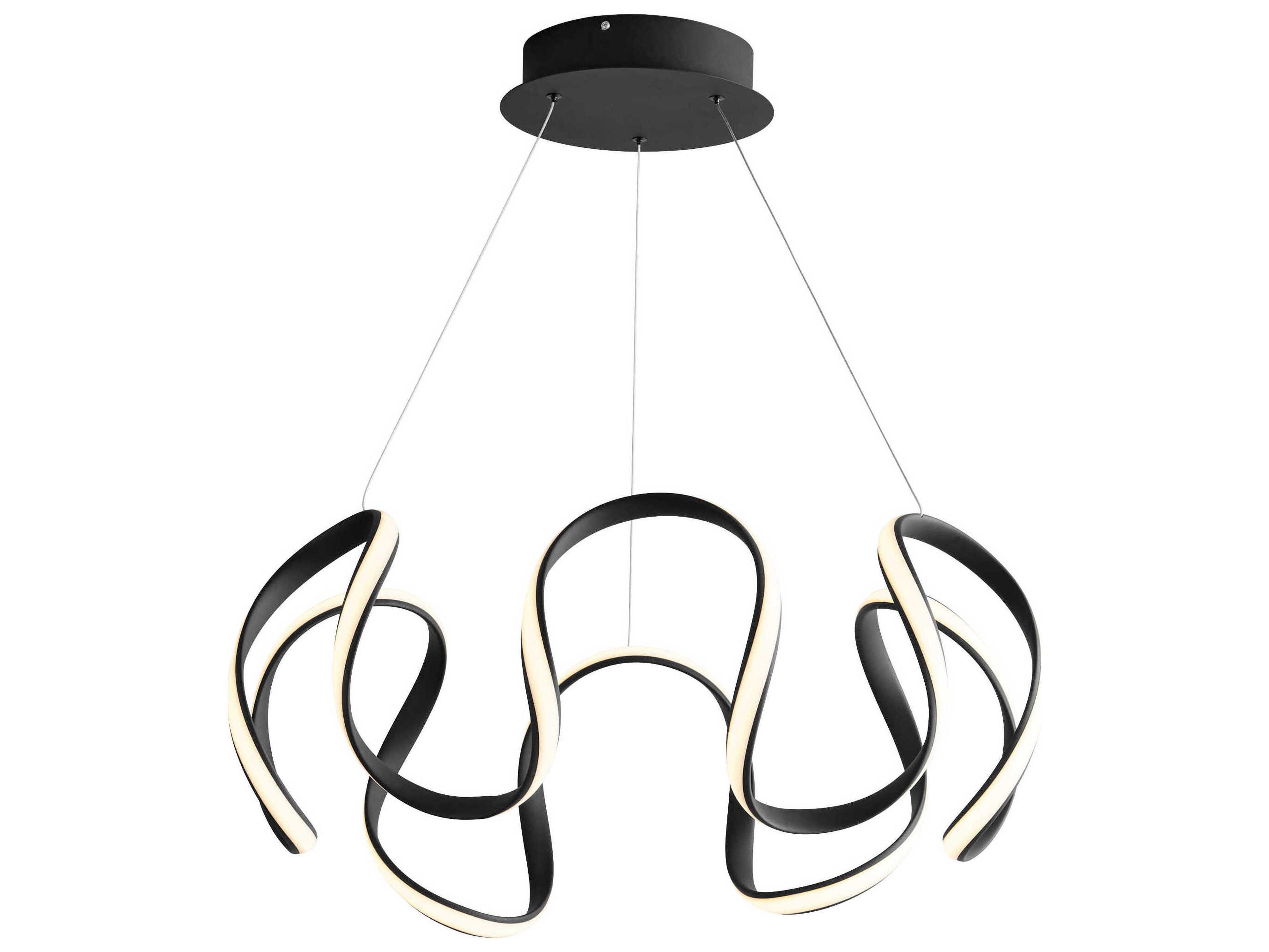 Oxygen by Quorum Cirro 1-Light Black Pendant