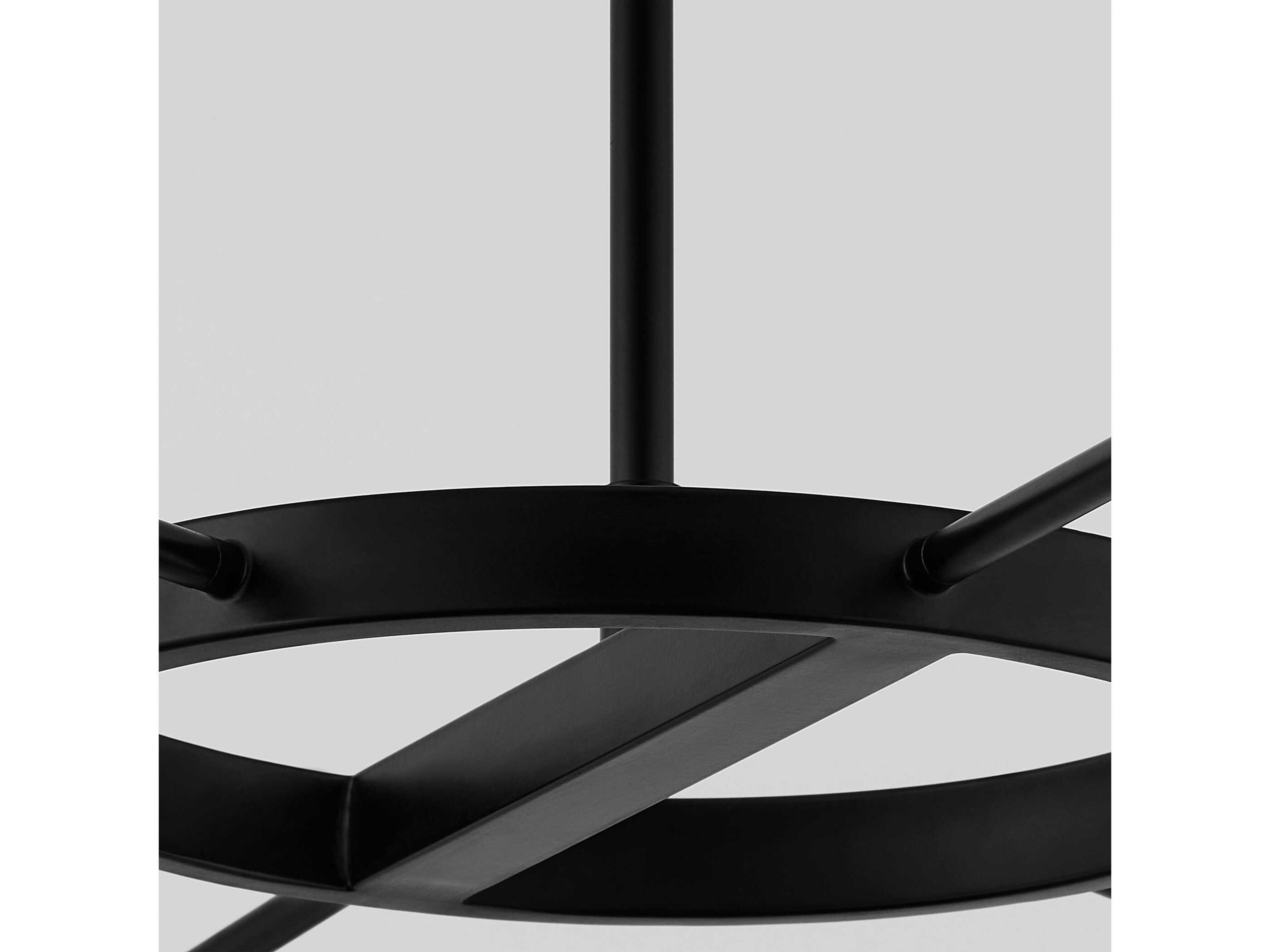 Oxygen by Quorum Sperano 6-Light Matte Black Chandelier